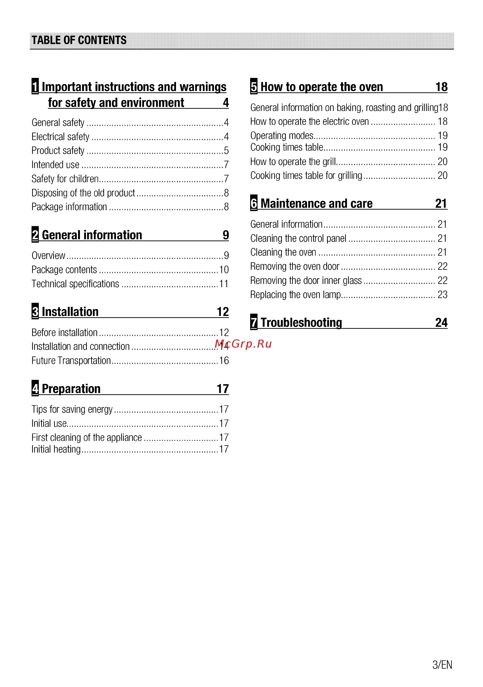 Beko BIC21006M [3/80] How to operate the oven 18
