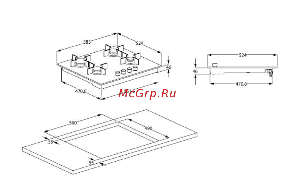 Beko HILW64225SBR Cхема встраивания