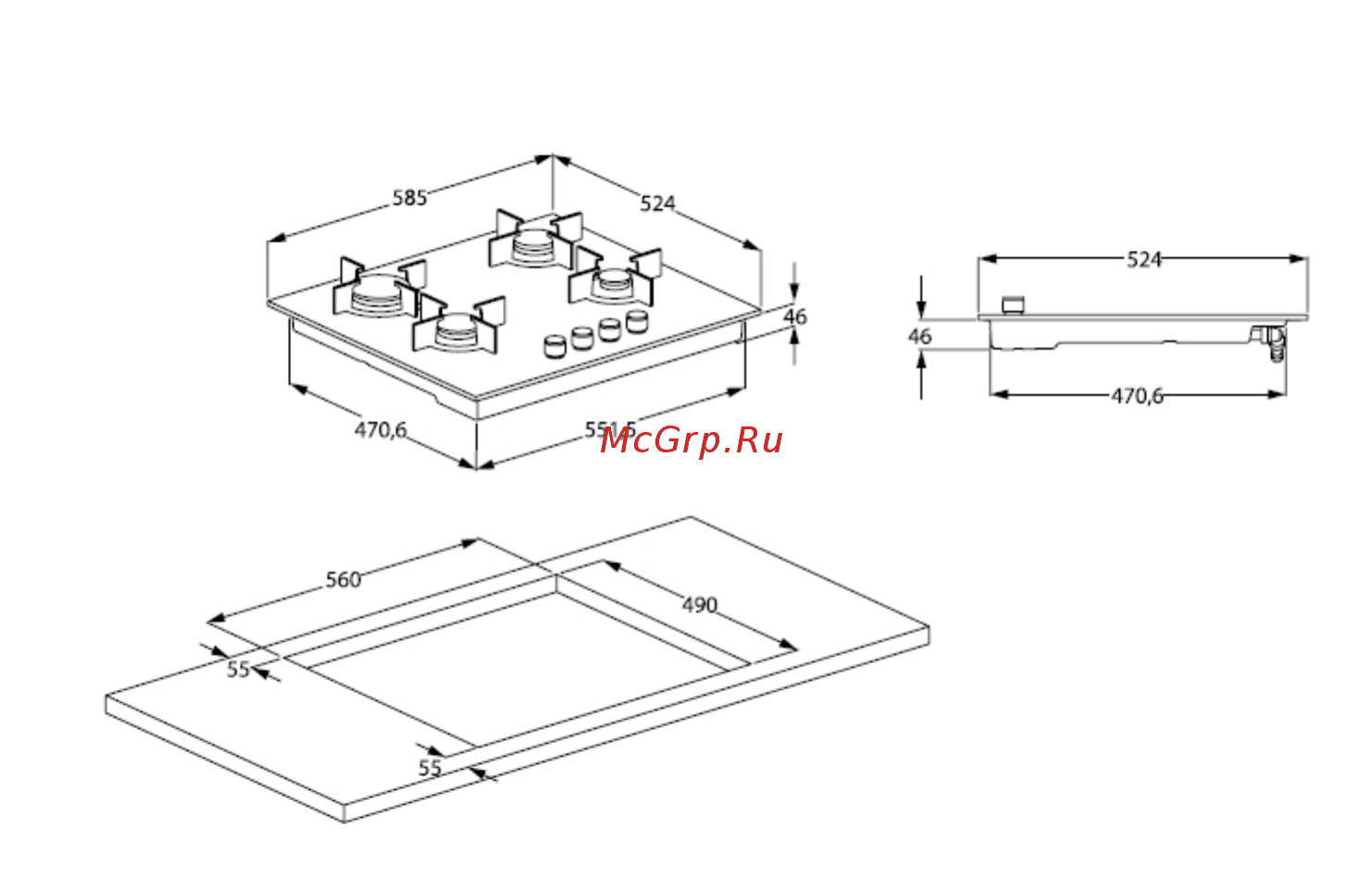 Beko HILW64225SBR Cхема встраивания онлайн