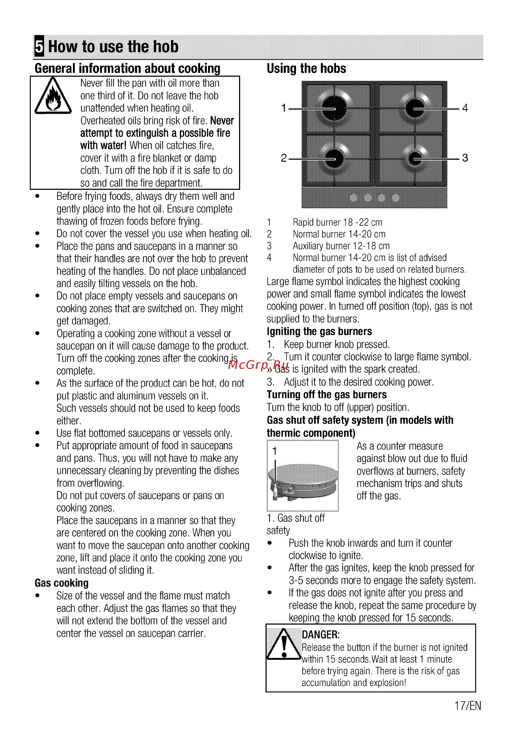 Beko HIAG64225SX [17/64] How to use the hob