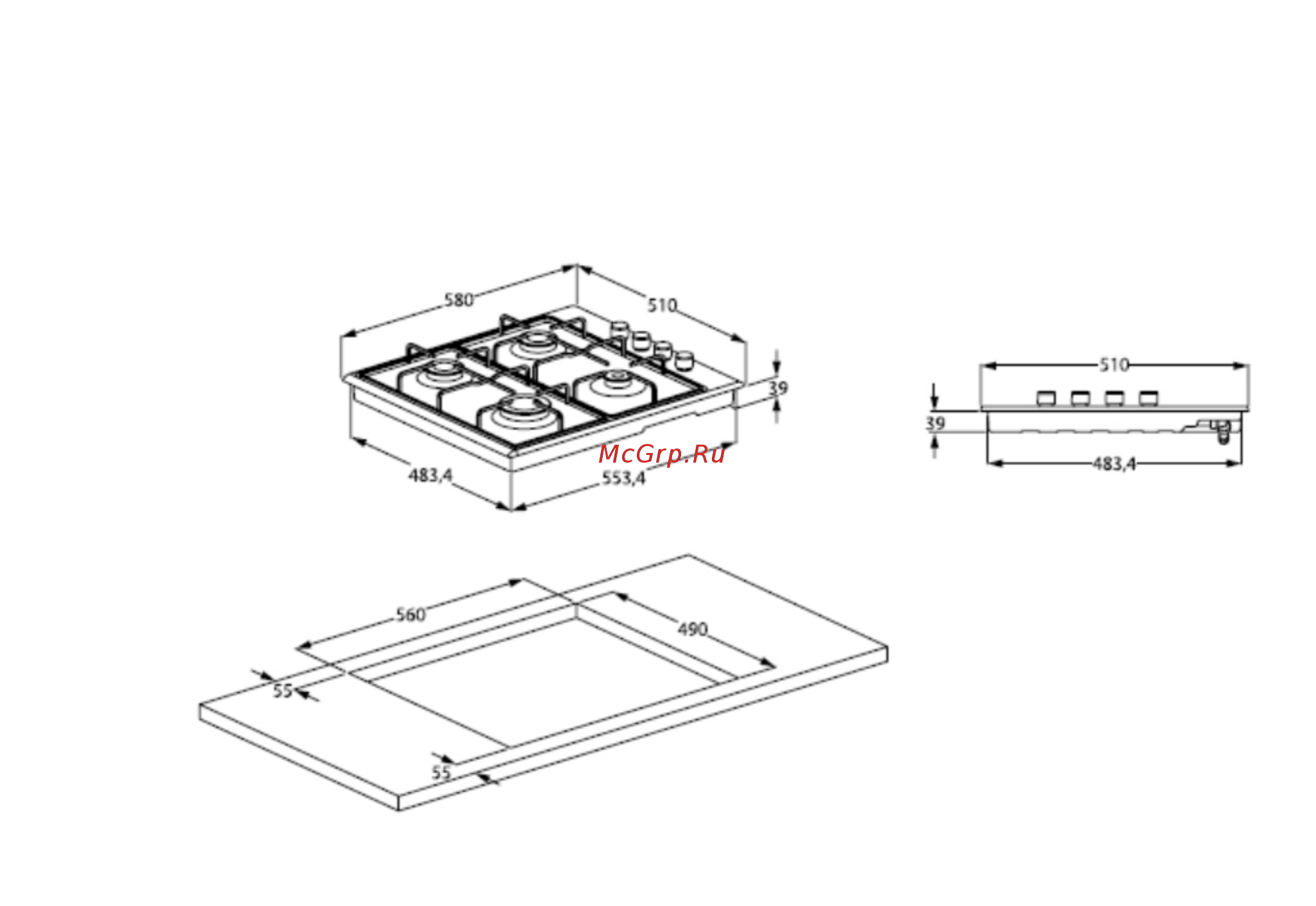 Beko HIZG64125B Cхема встраивания онлайн