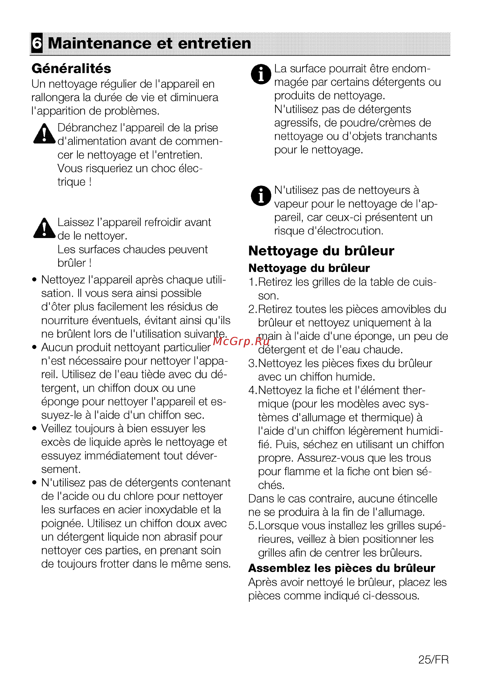 Beko HING 642202 SB [25/56] Maintenance et entretien