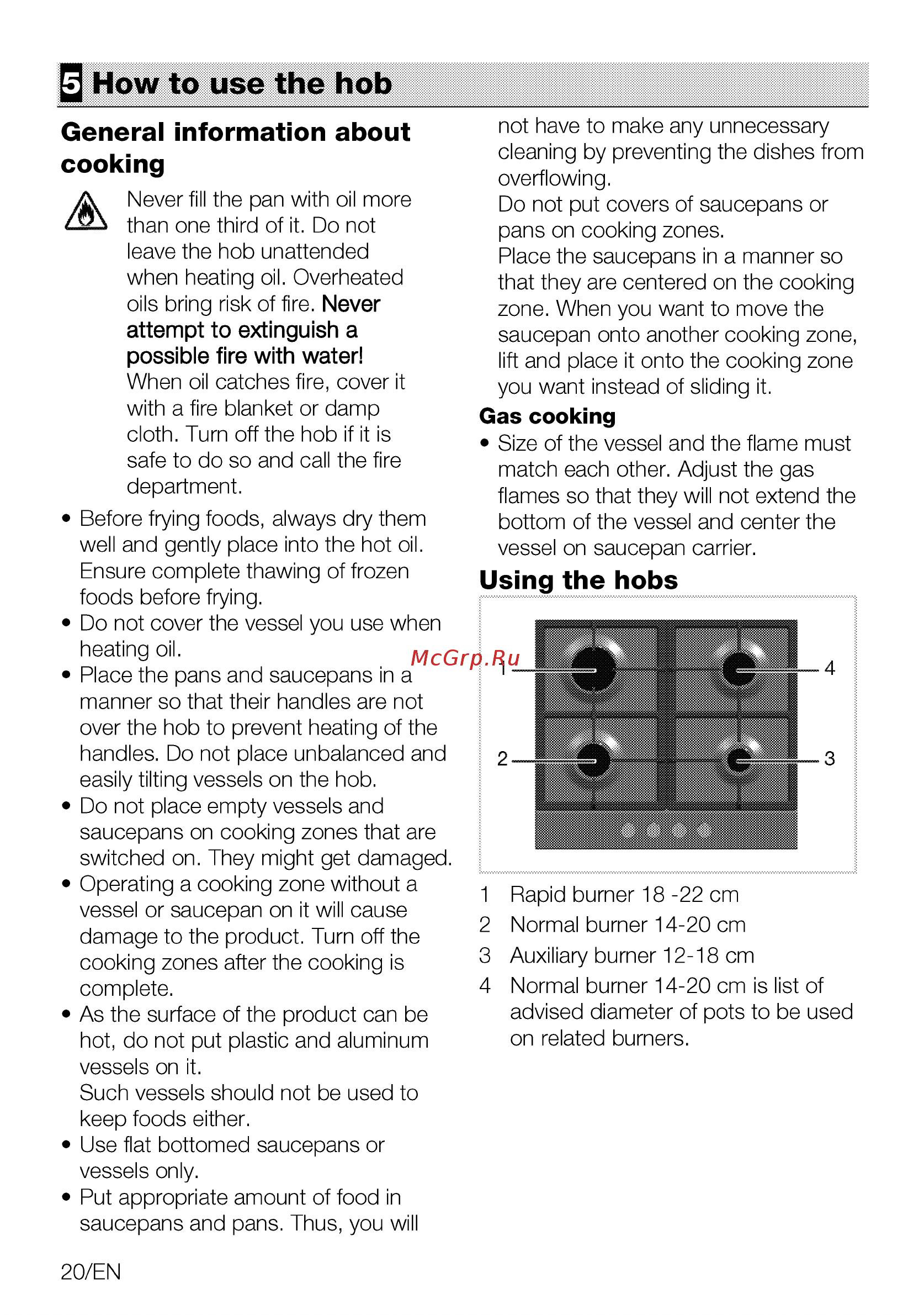 Beko HSLG64425ST [20/88] General information about cooking