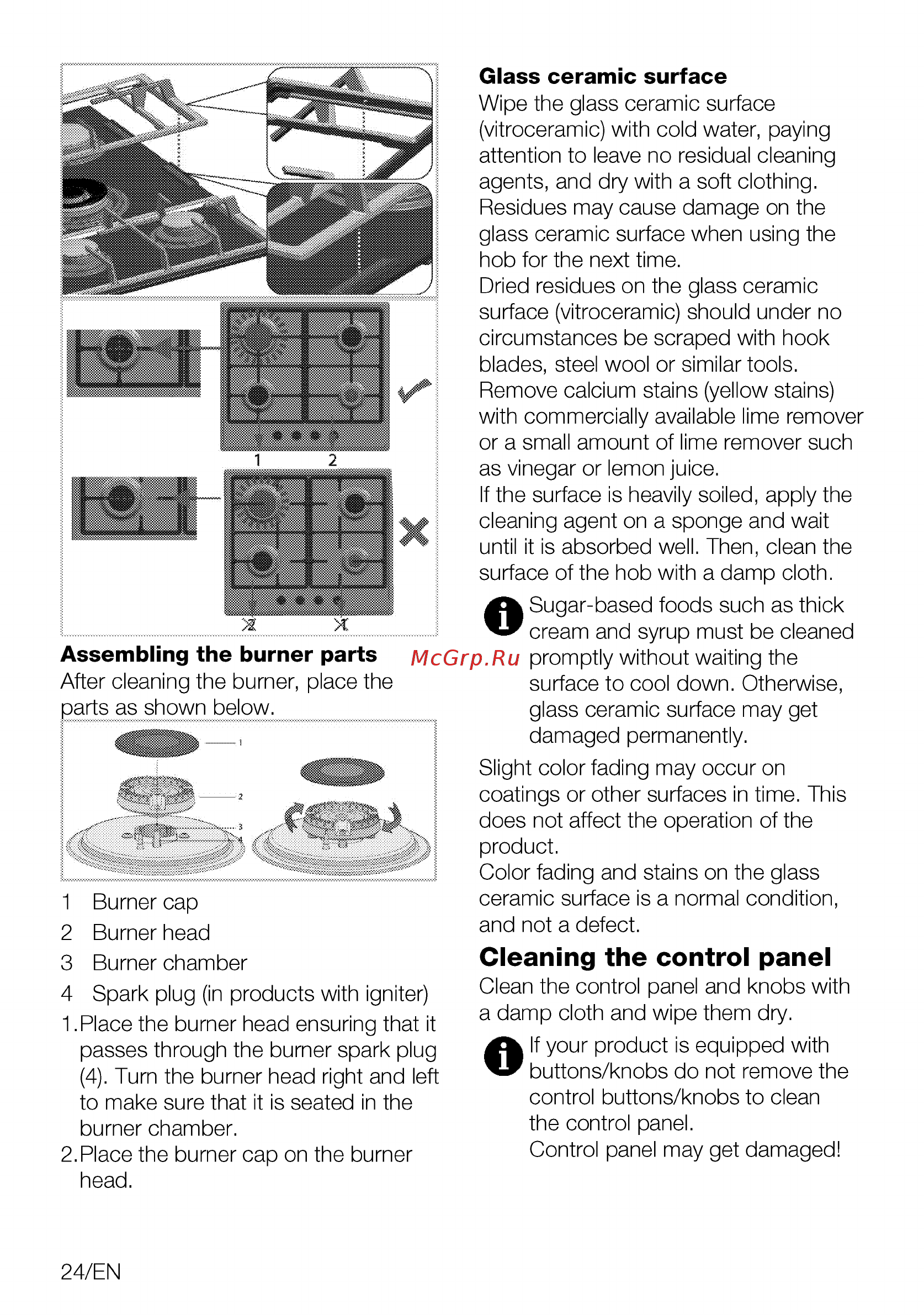 Beko HSLG64425ST [24/88] Cleaning the control panel
