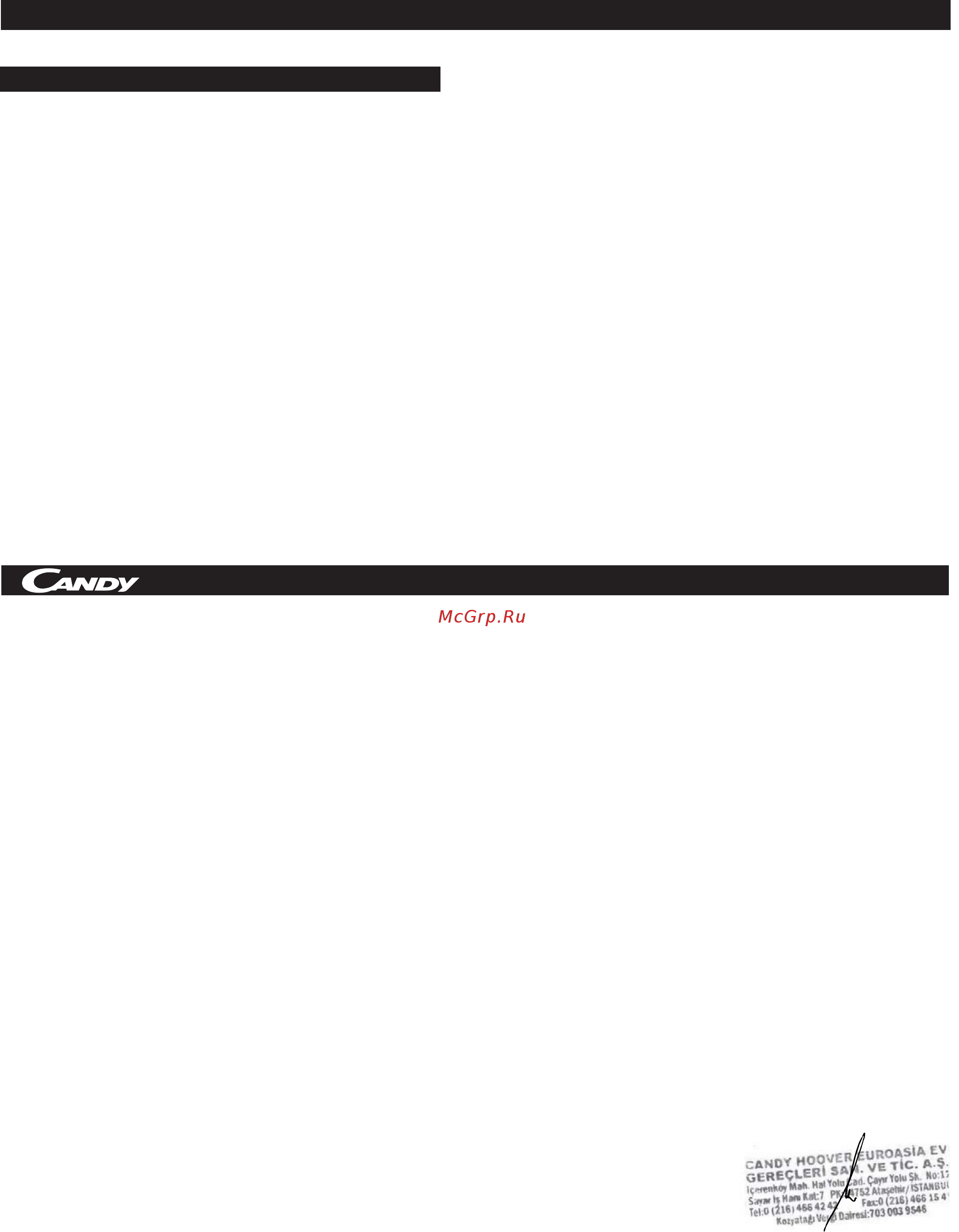 Candy FCXP645WX [101/112] Garanti belgesi
