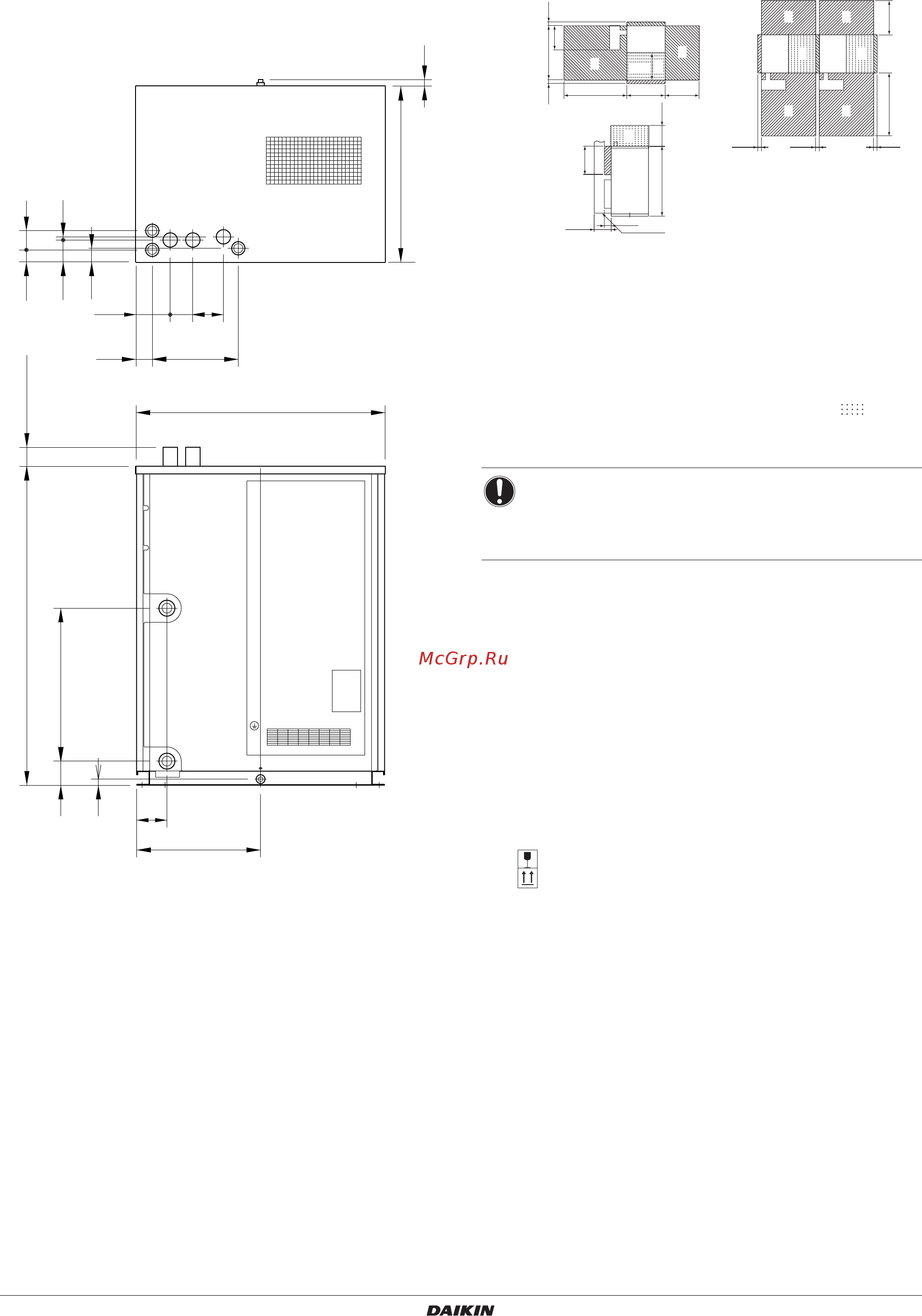 Daikin RWEYQ20T7Y1B [13/68] Размеры и пространство для обслуживания