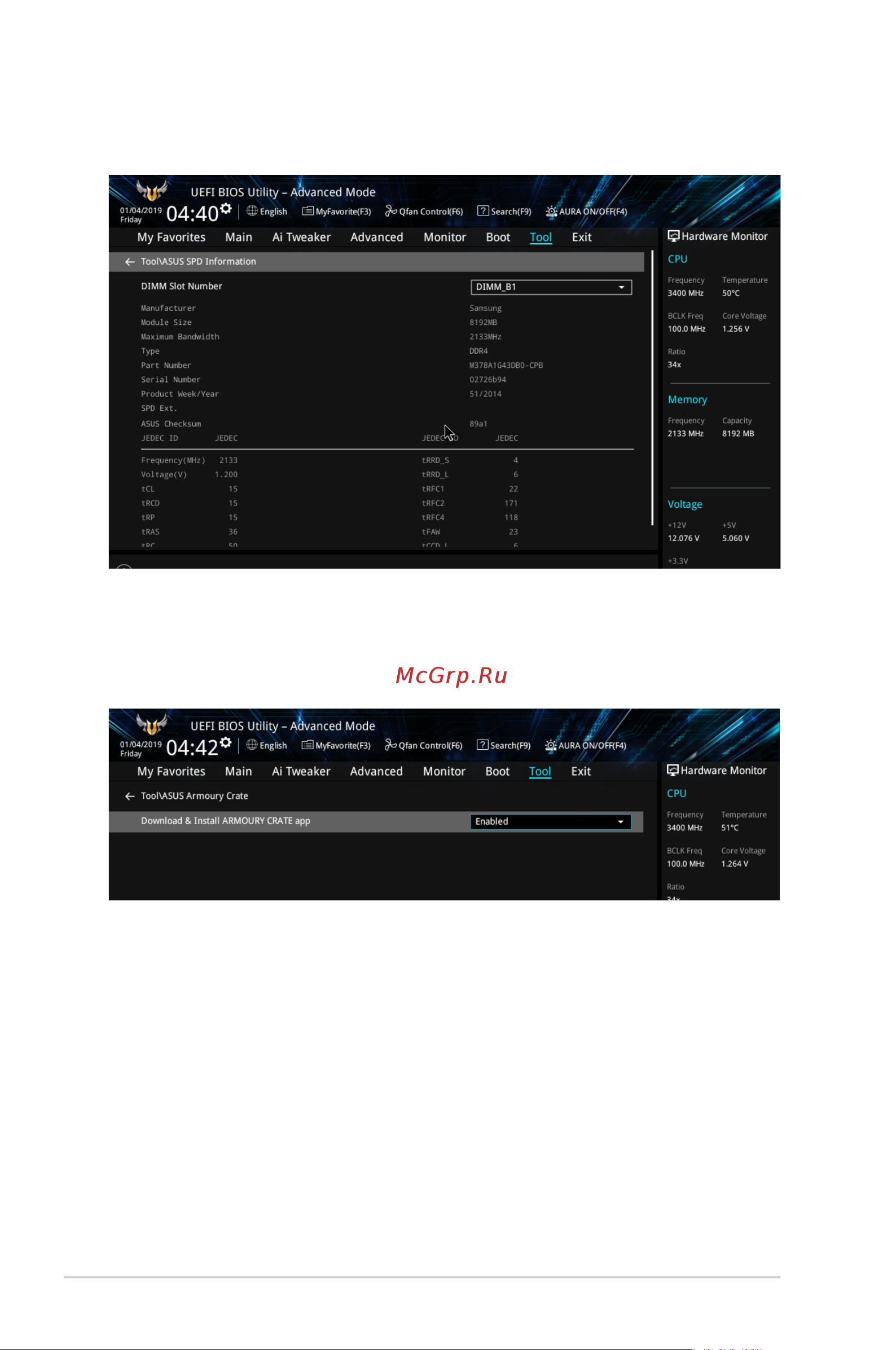 Asus Pro WS X570-ACE [48/54] Asus spd information