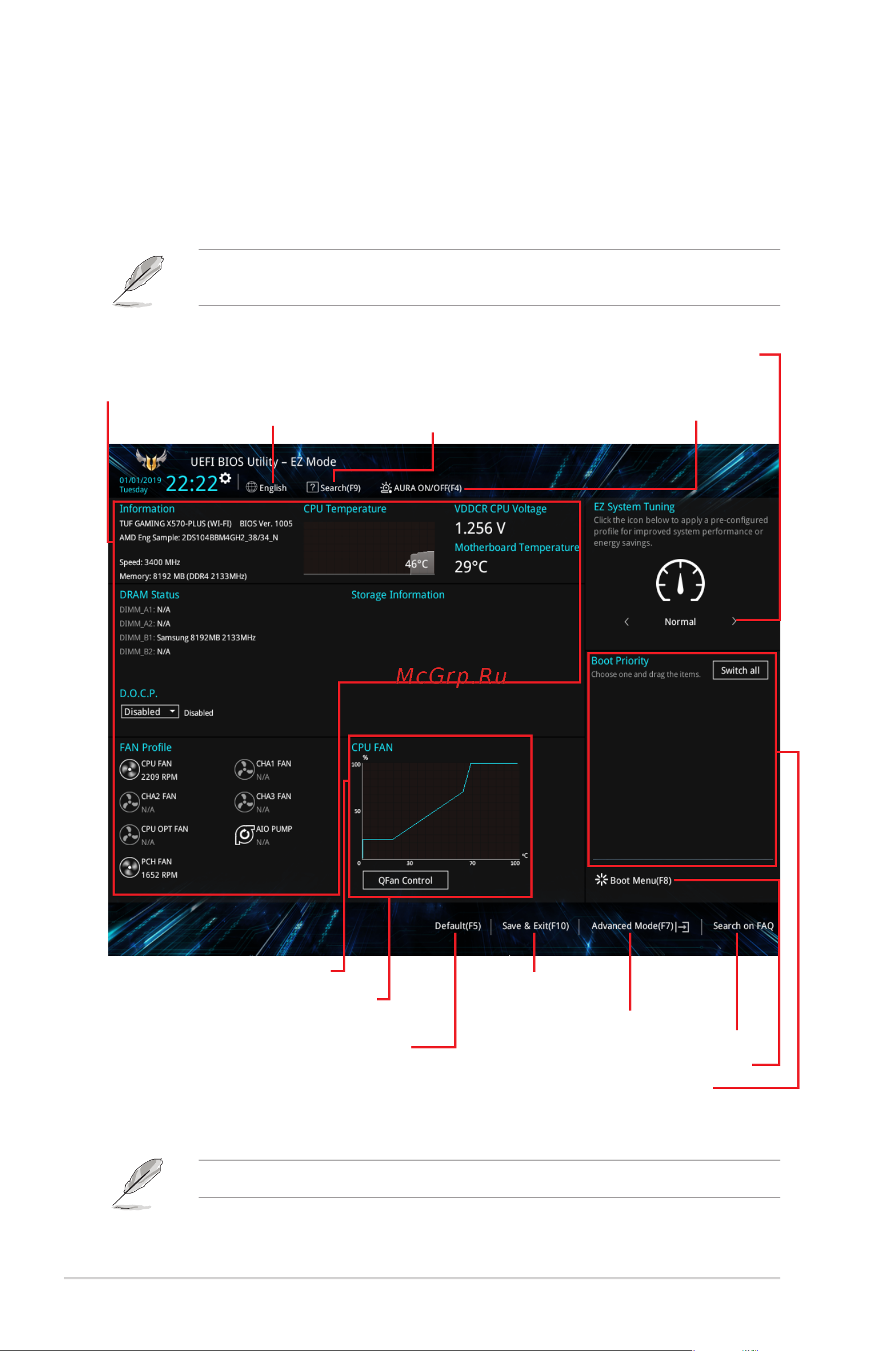 Asus Pro WS X570-ACE [6/54] Hotkey for the advanced bios settings