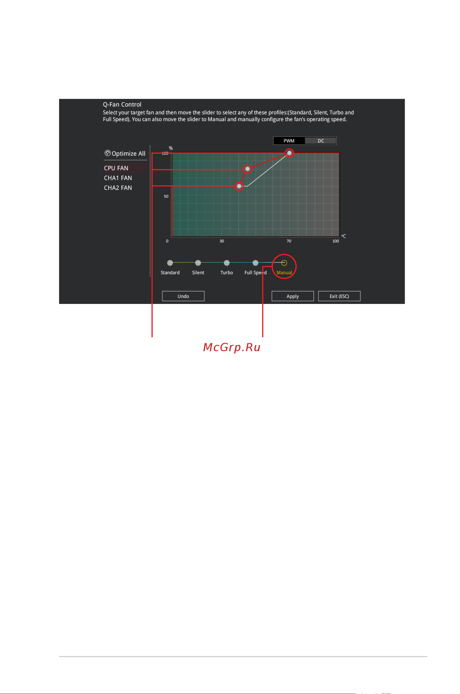 Asus ROG STRIX B360-H GAMING [11/64] Configuring fans manually