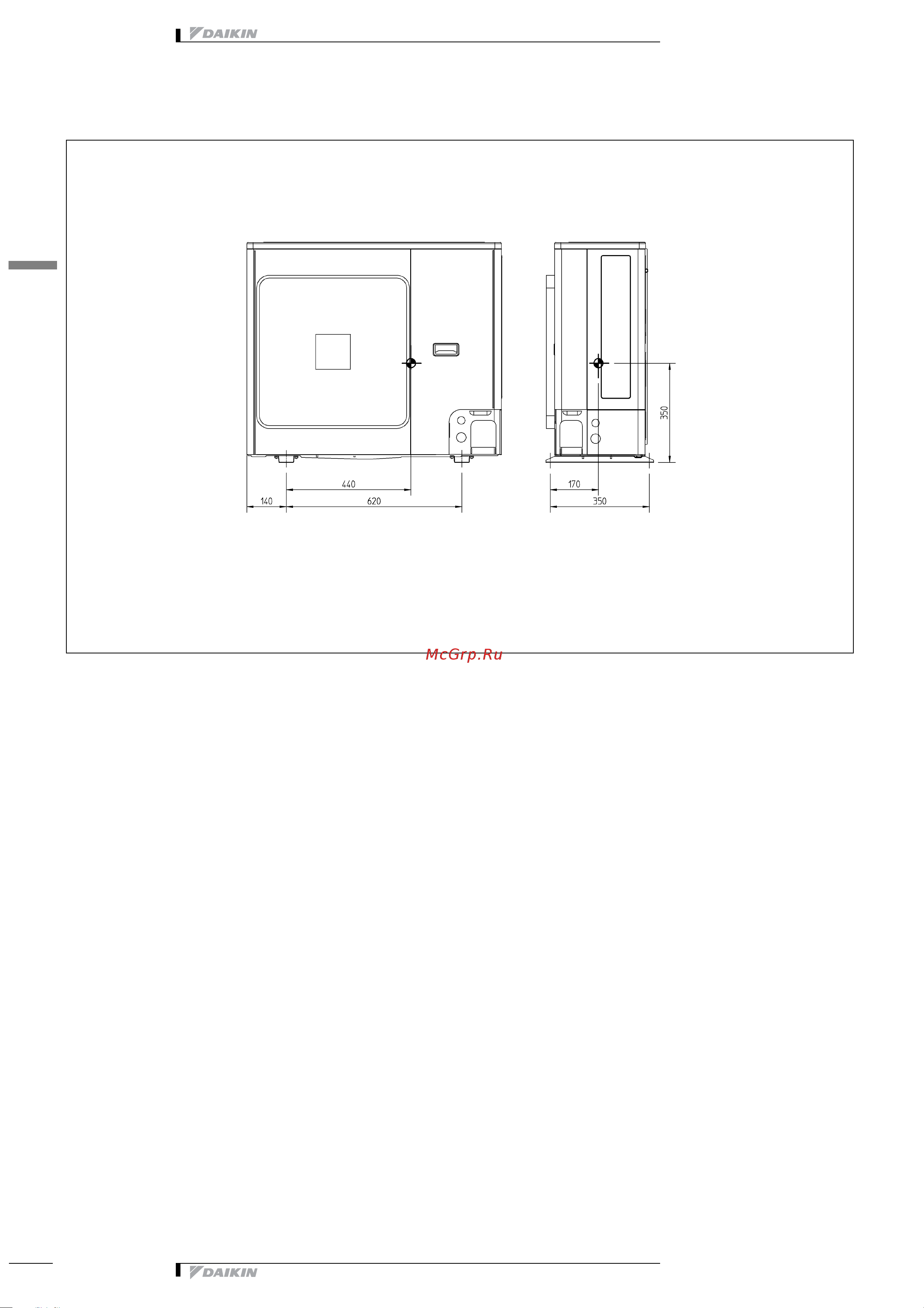 Daikin RZQS100B7V3B [19/26] 2 центр тяжести