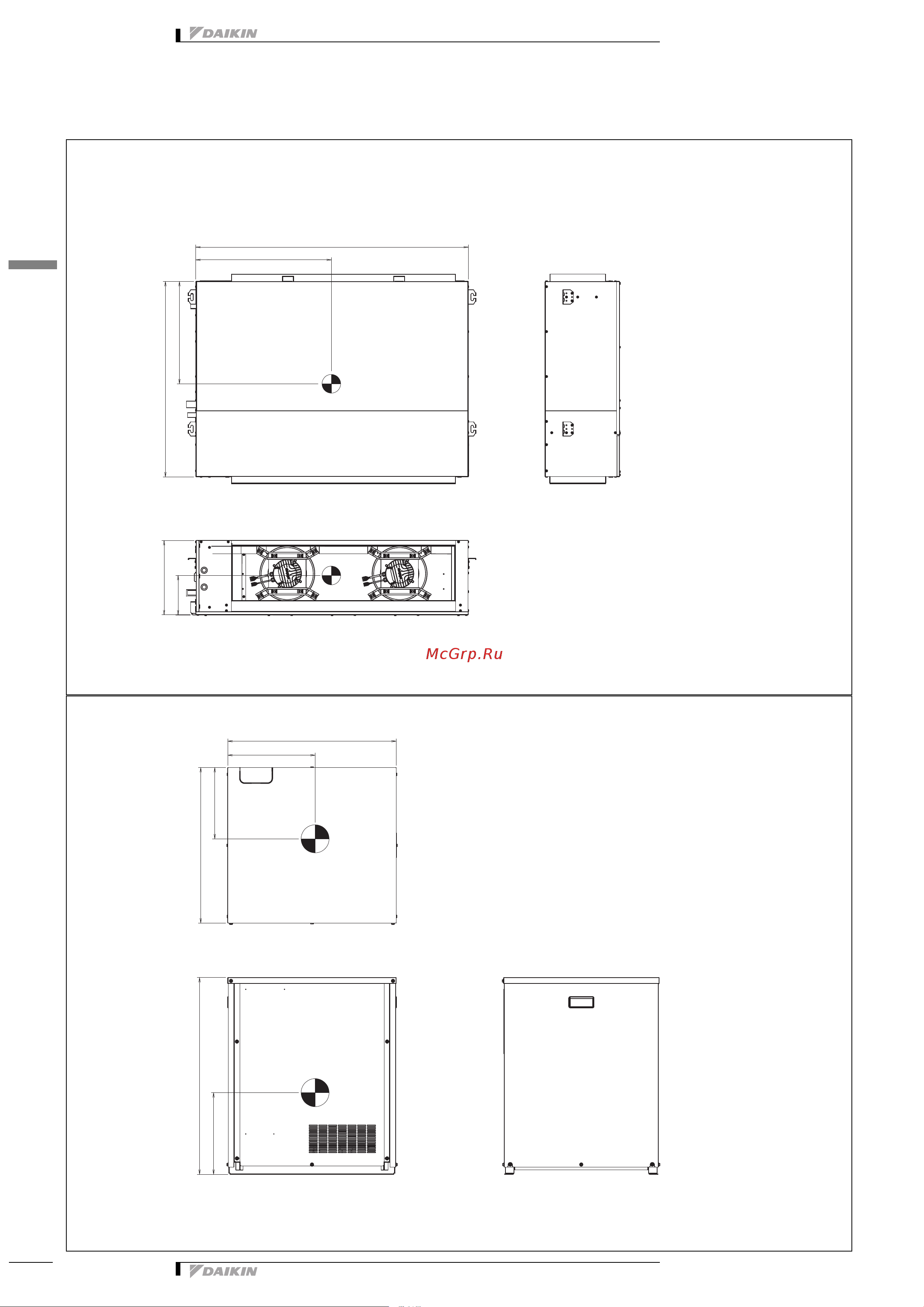 Daikin SB.RKXYQ8T [14/27] Centre of gravity