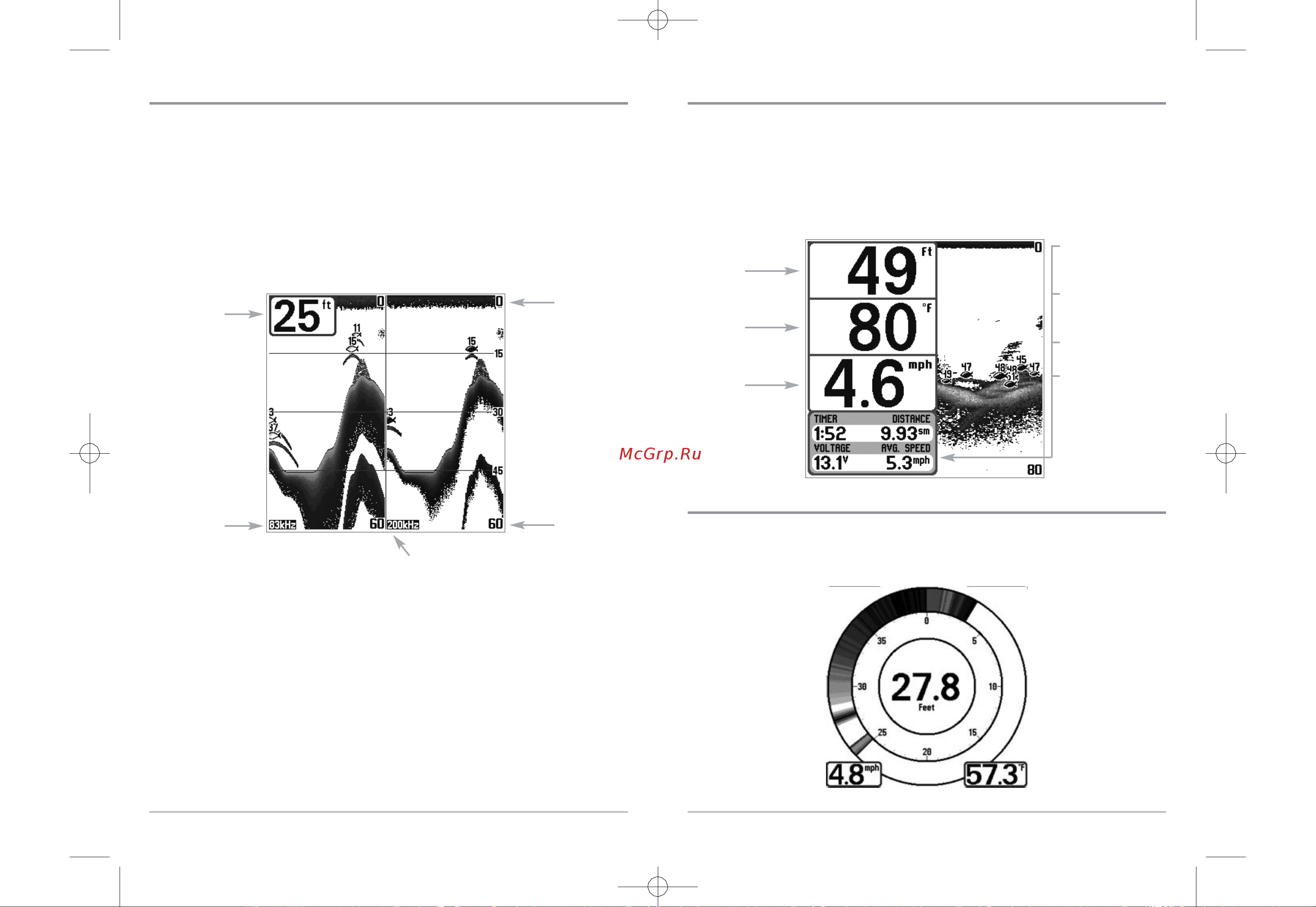 Humminbird 737 [12/59] Круговой экран флешер circular flasher view