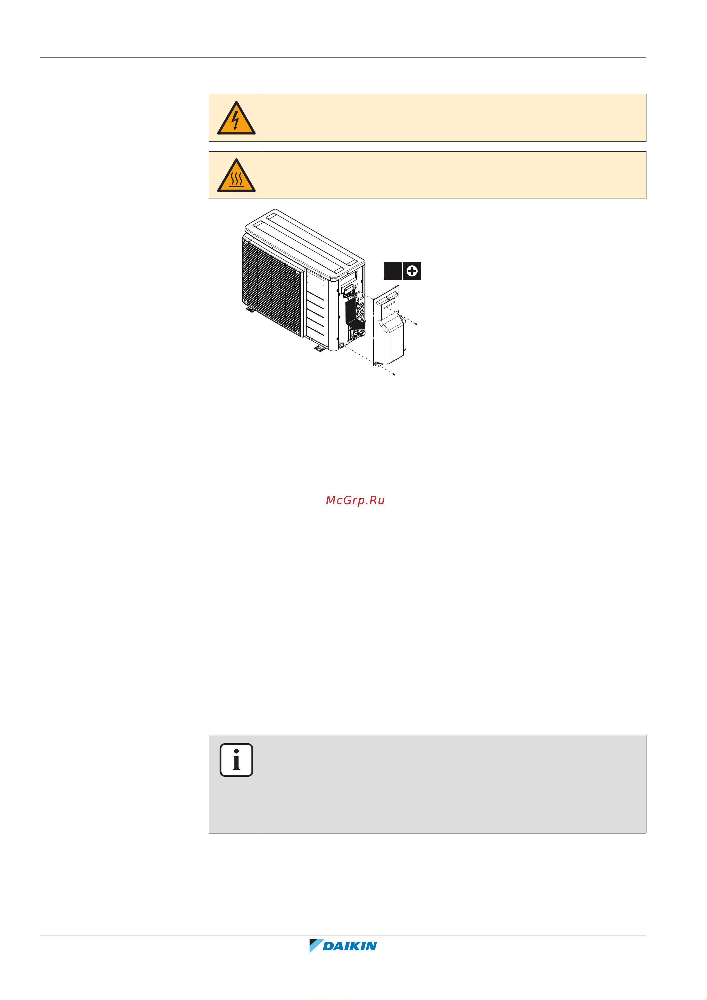 Daikin 2MXF50A2V1B [34/84] Монтаж наружного агрегата