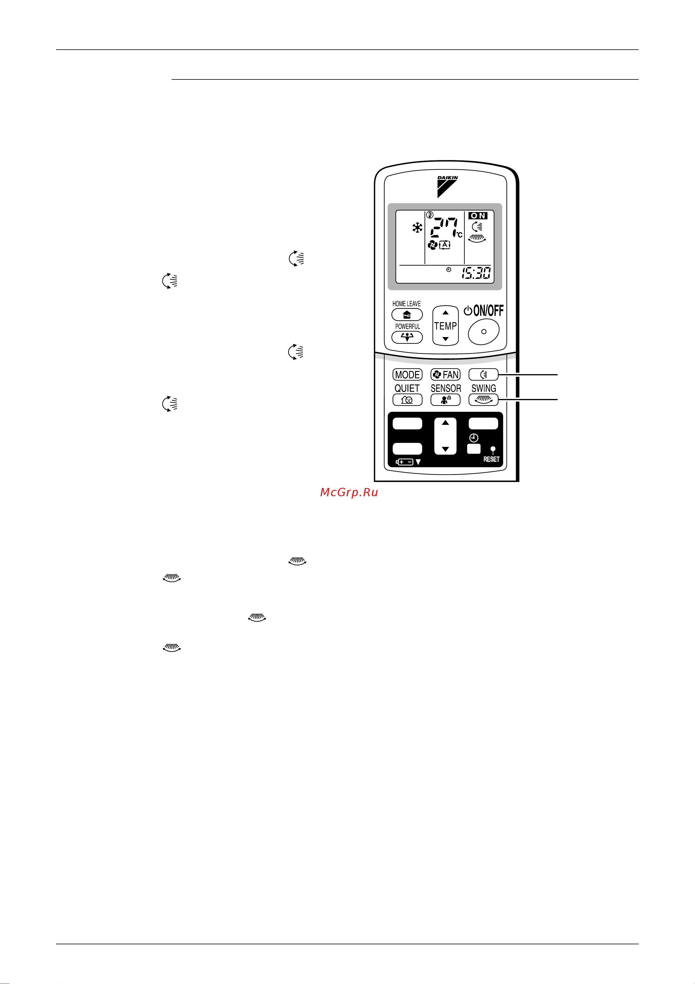 Daikin 5MXS90E7V3B [144/359] Adjusting the air flow direction