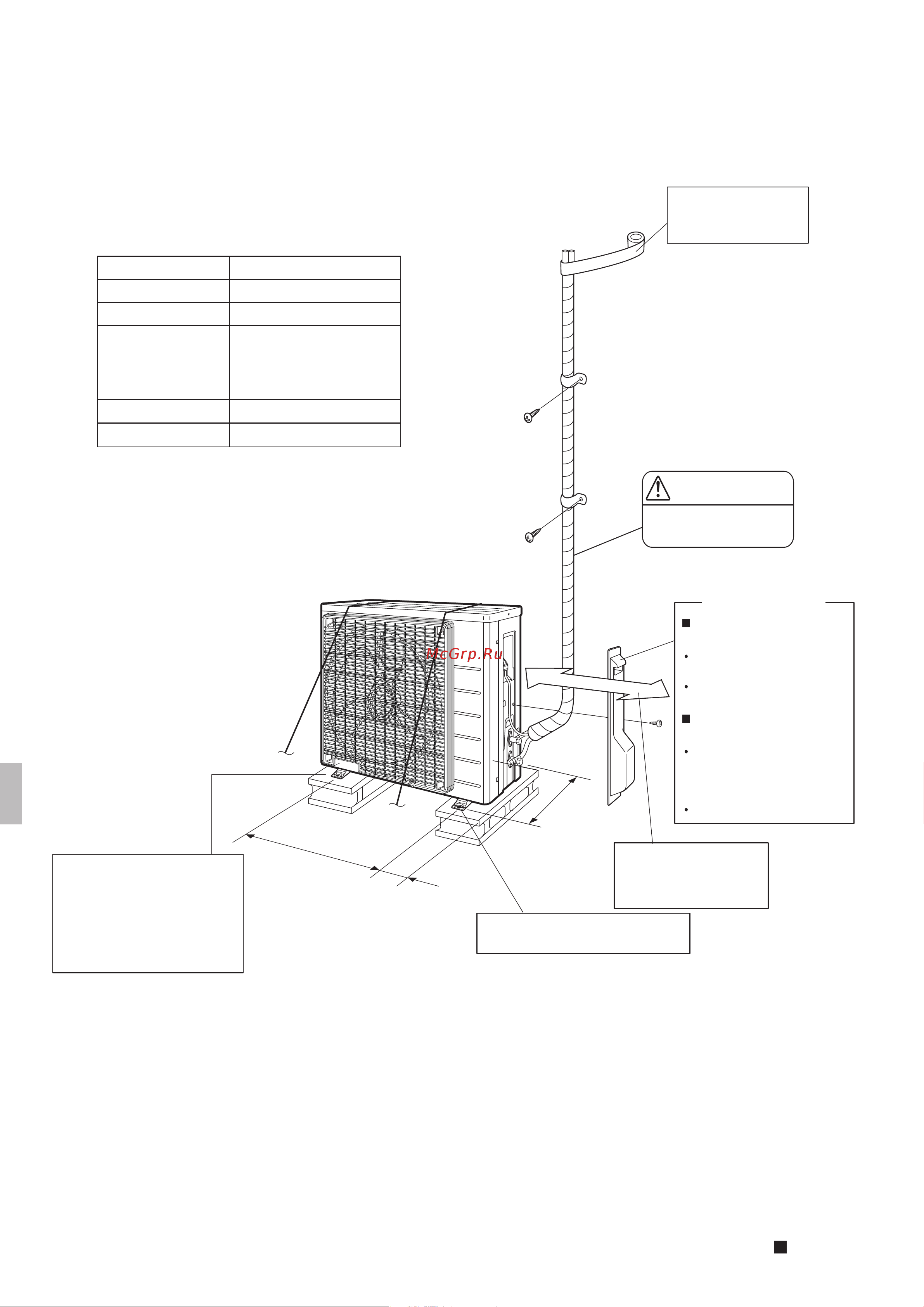 Daikin ARXB35C5V1B9 [54/124] Esquemas de instalación de la unidad exterior
