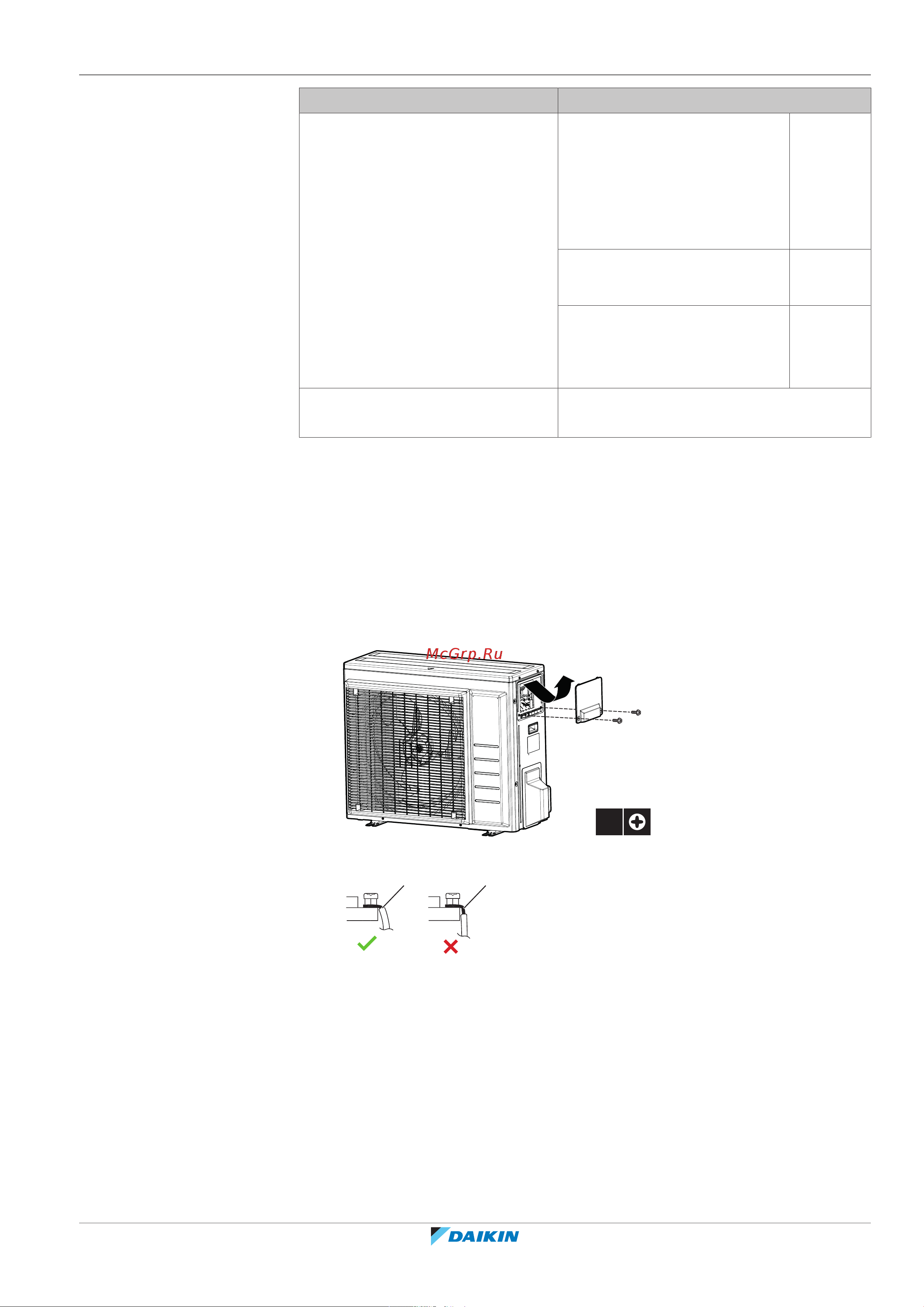Daikin ARXM60R2V1B [57/84] Подключение электропроводки к наружному блоку