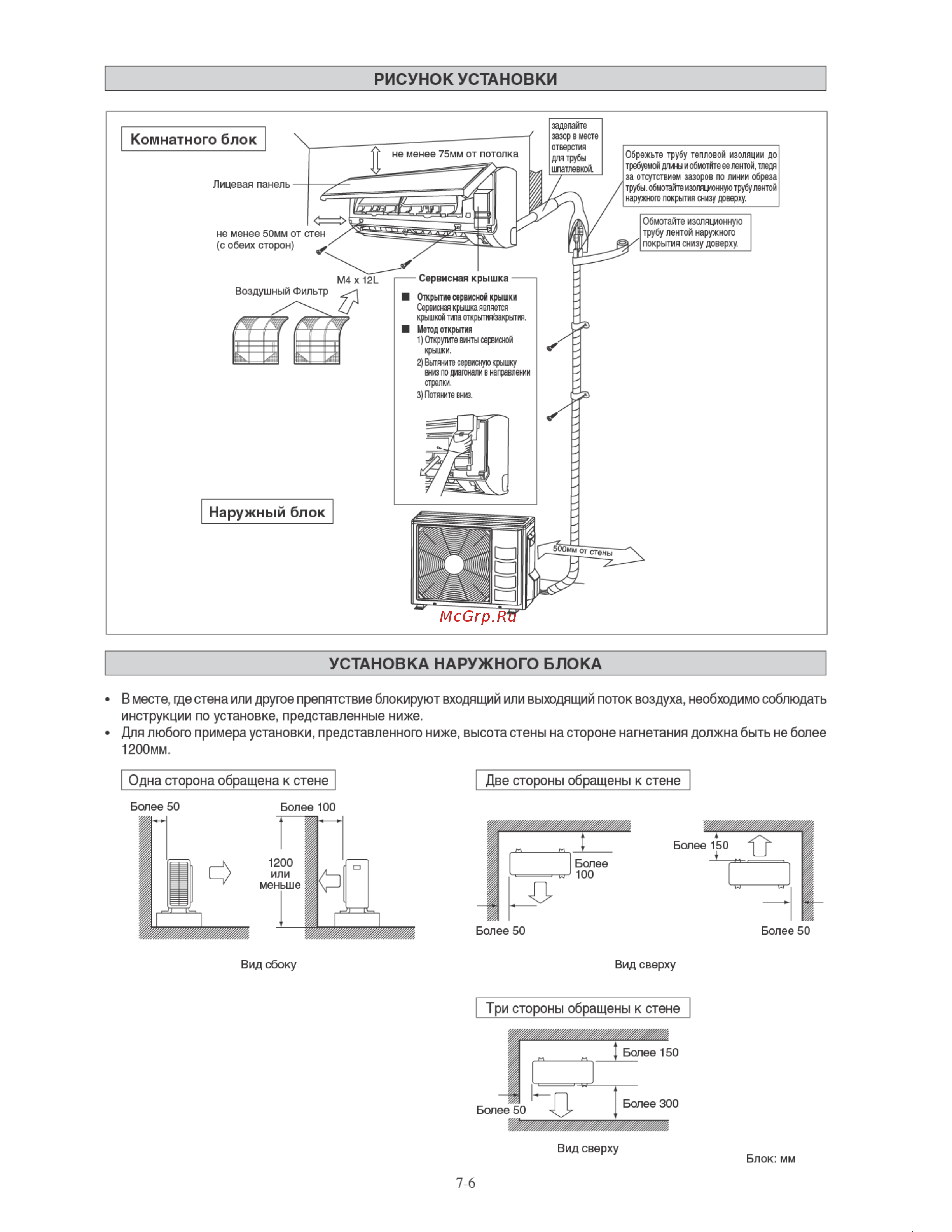 Daikin ARXN25NV1B [116/156] Рисунок установки