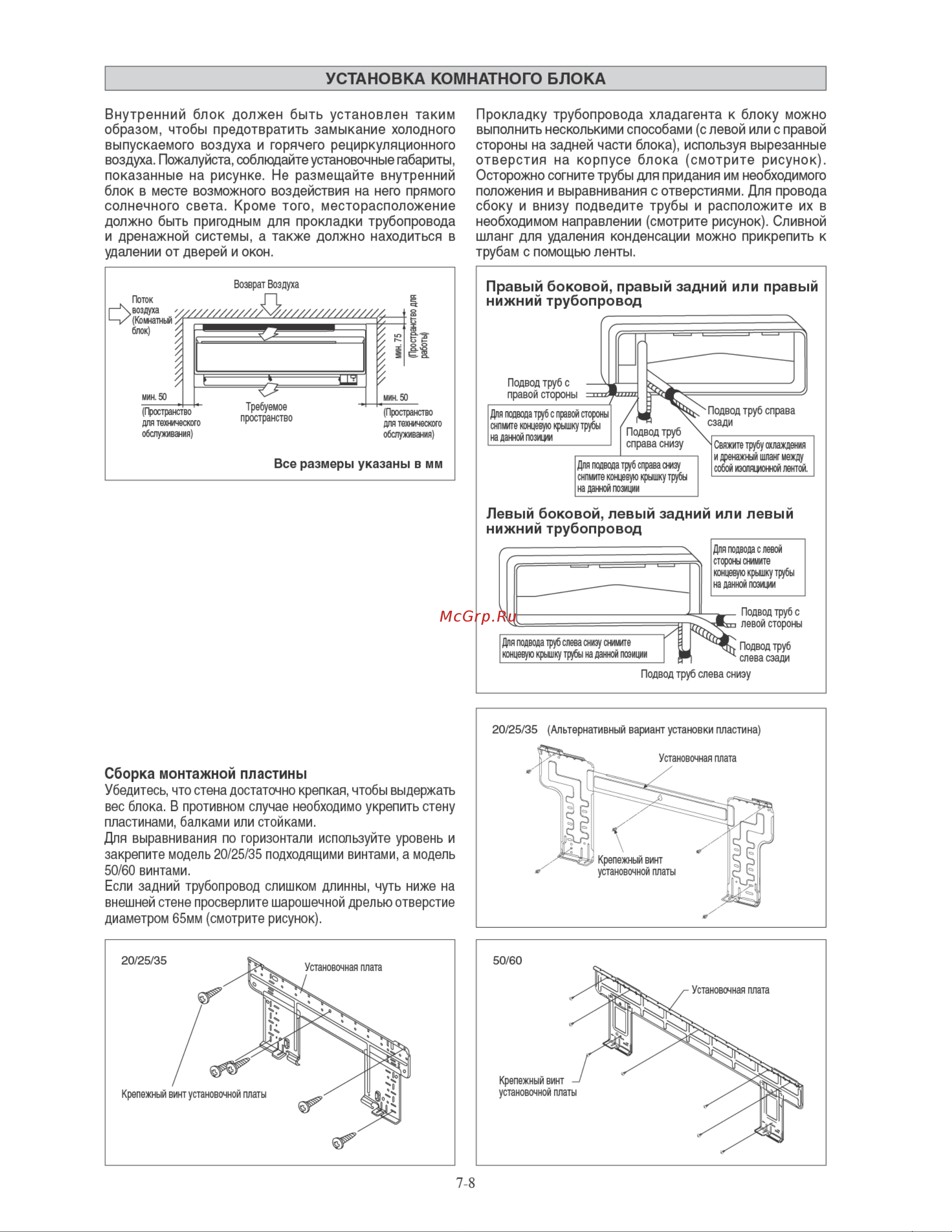 Daikin ARXN50MV16 [118/156] Обслуживания обслуживания
