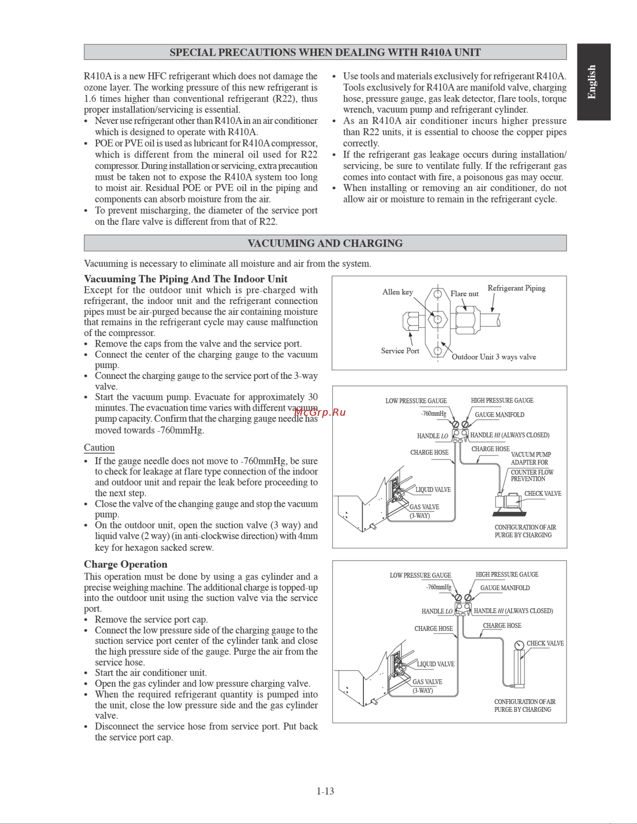 Daikin ATXN35MV16 [15/156] Charge operation