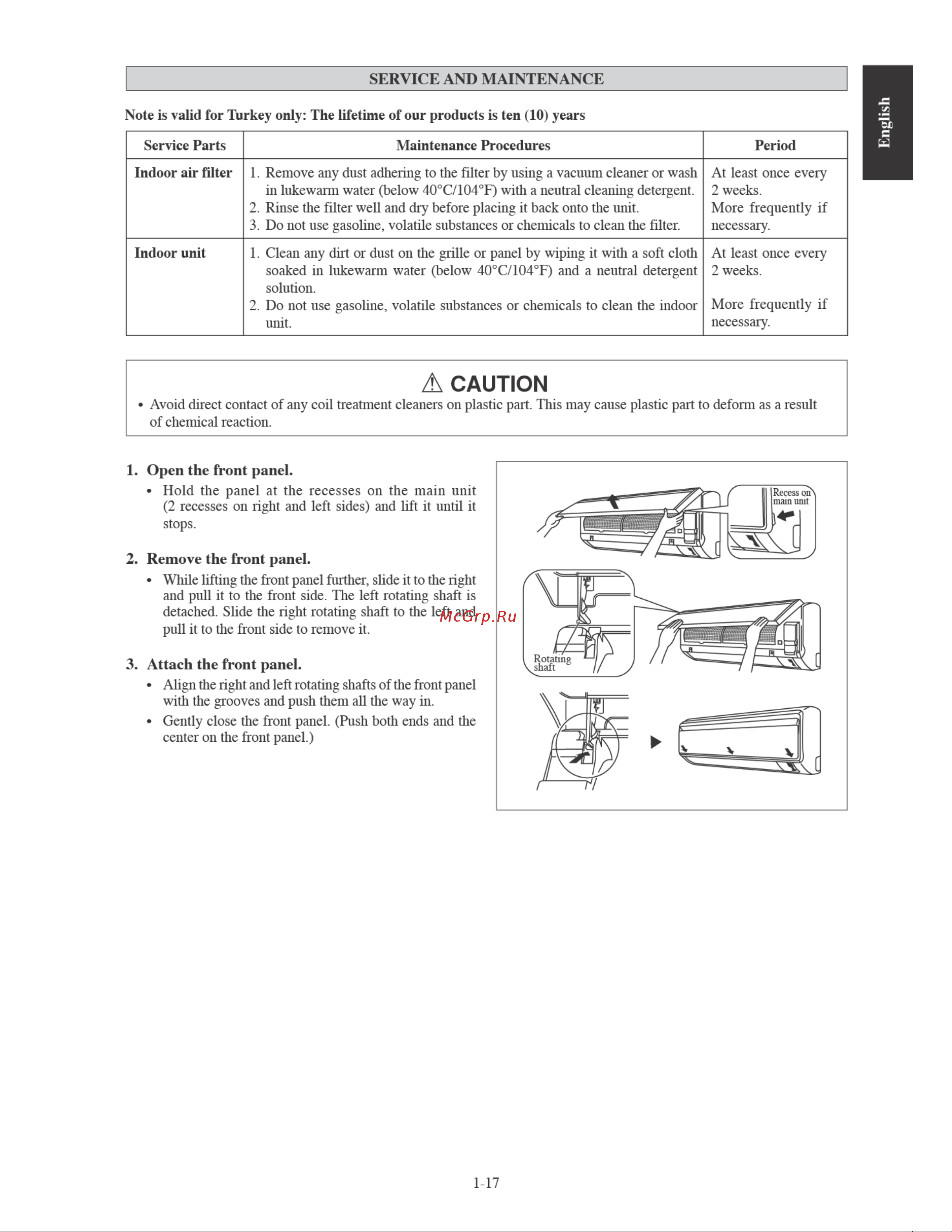 Daikin ATXN25MV1B7 [19/156] A caution