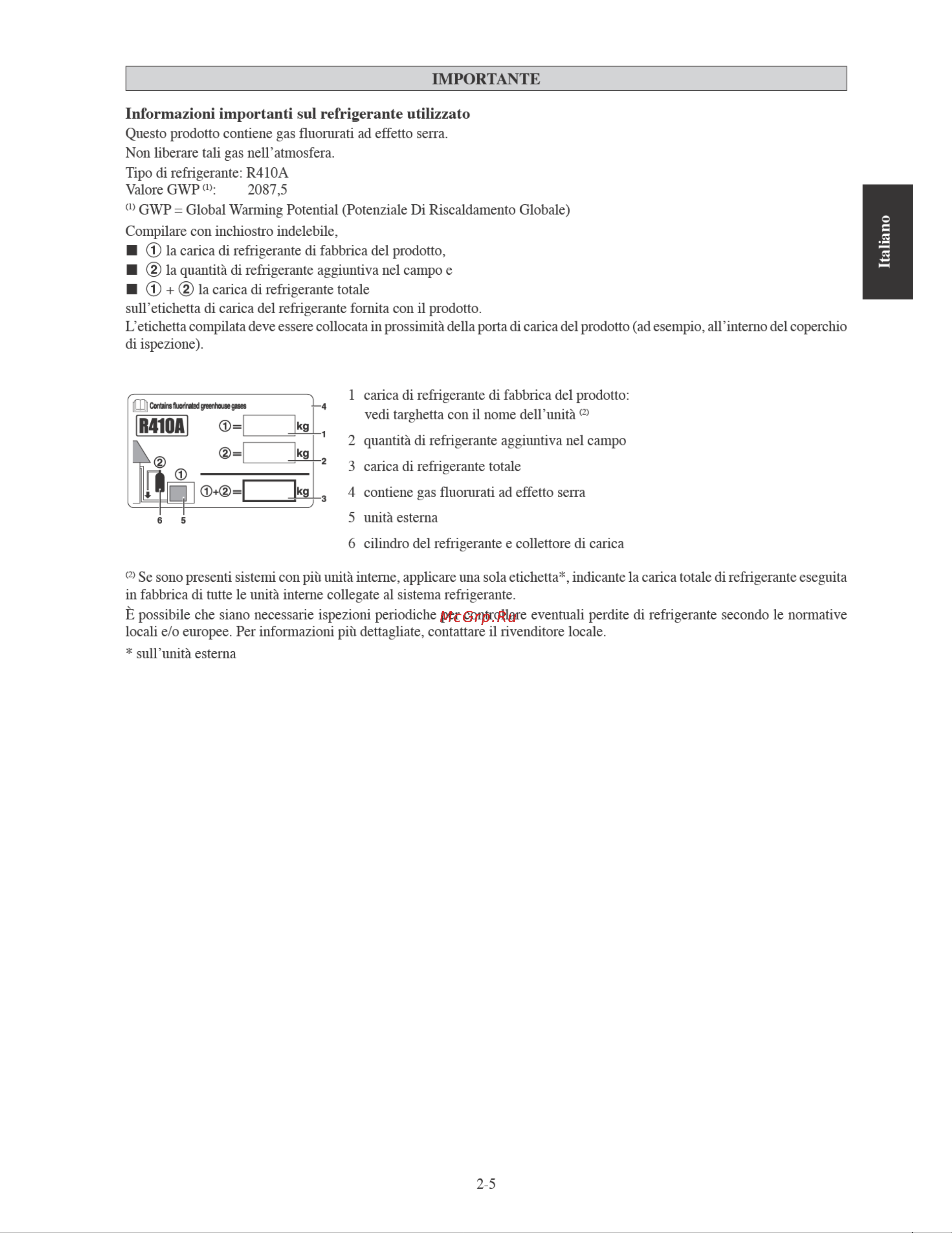 Daikin ARXN35MV16 [25/156] Informazioni importanti sul refrigerante utilizzato
