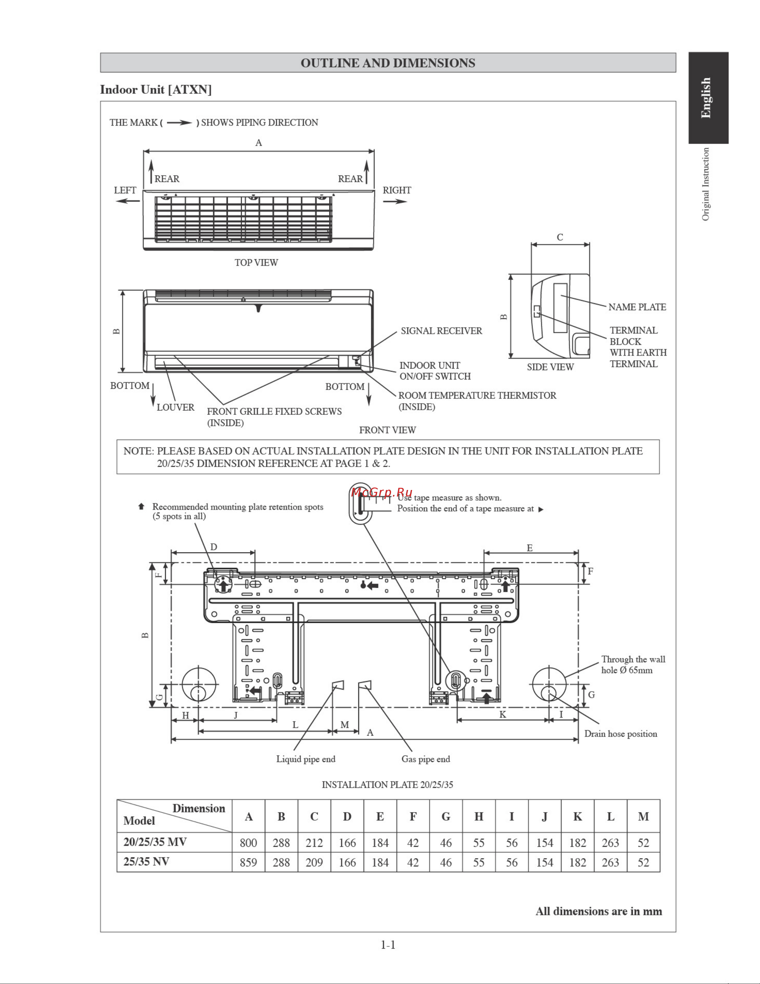 Daikin ATXN25MV1B7 [3/156] 25 35 mv