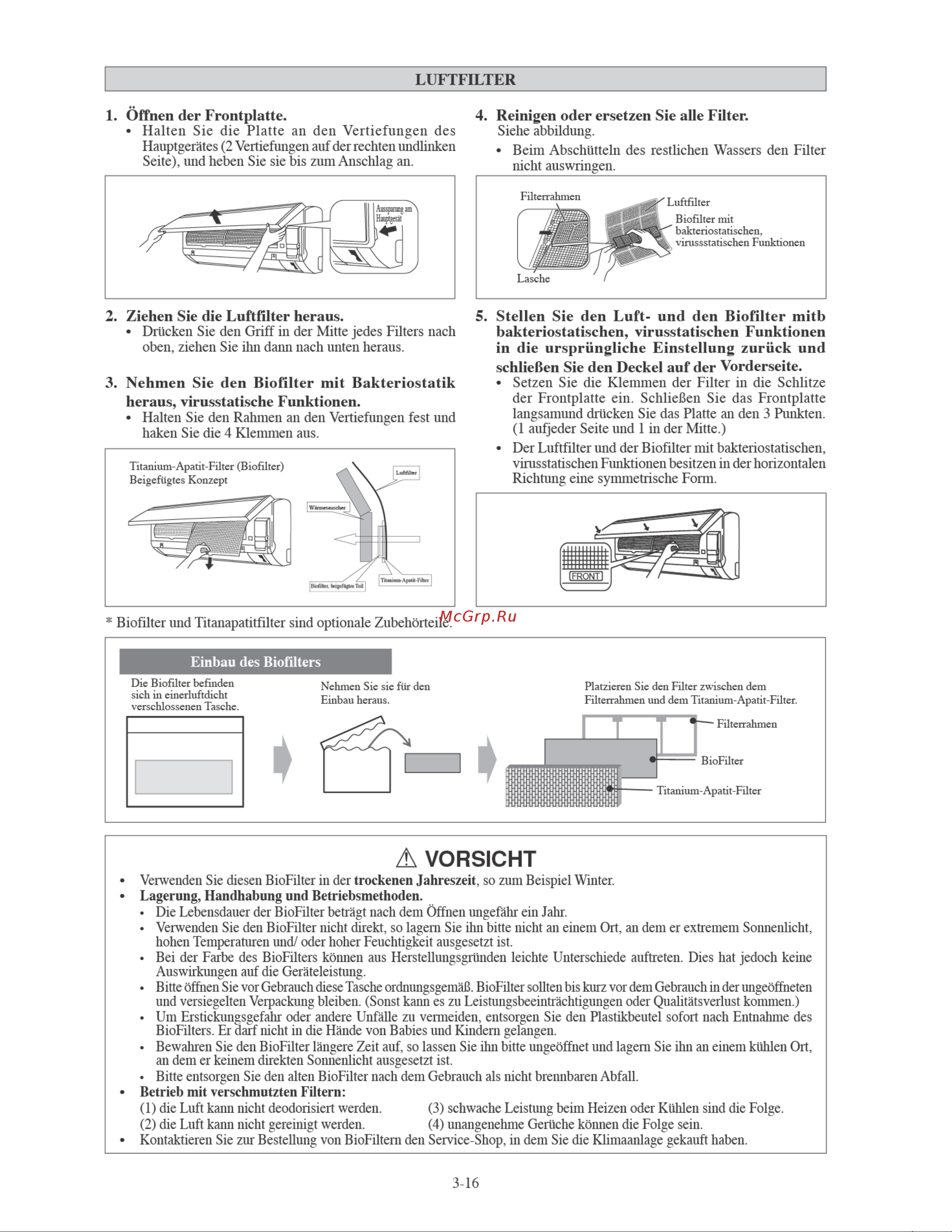 Daikin ARXN60MV16 [54/156] A vorsicht