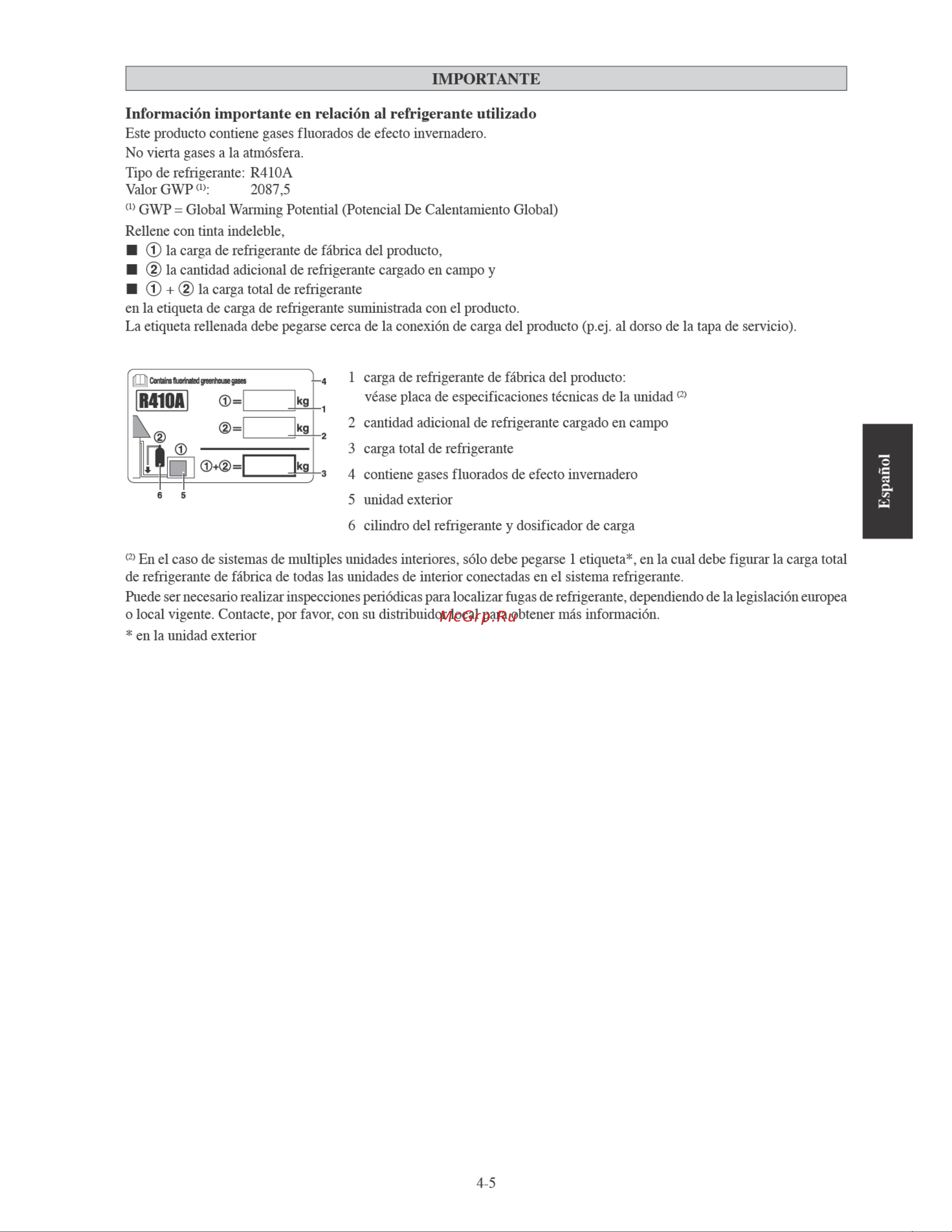 Daikin ATXN50MV1B7 [61/156] Español