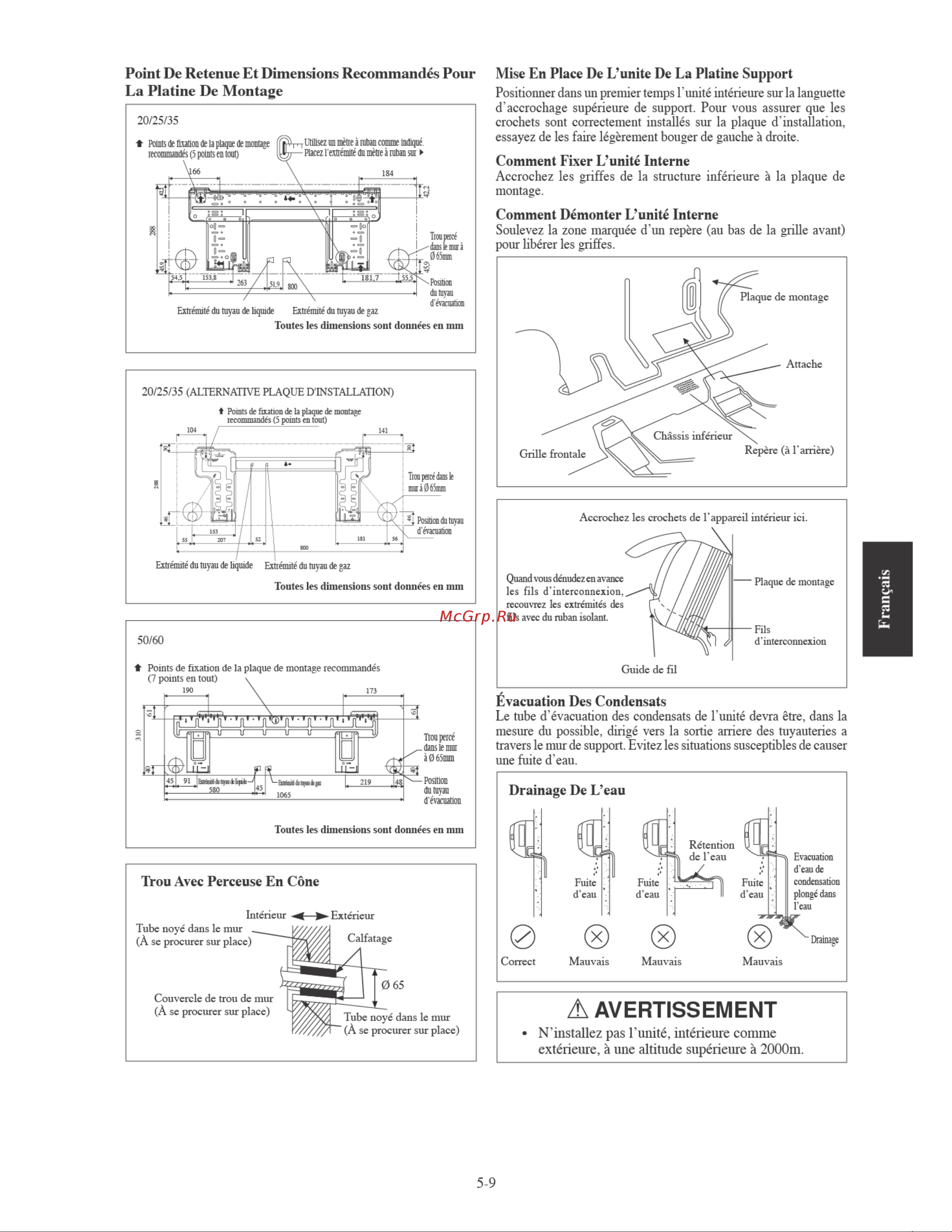 Daikin ATXN35MV1B7 [83/156] A avertissement