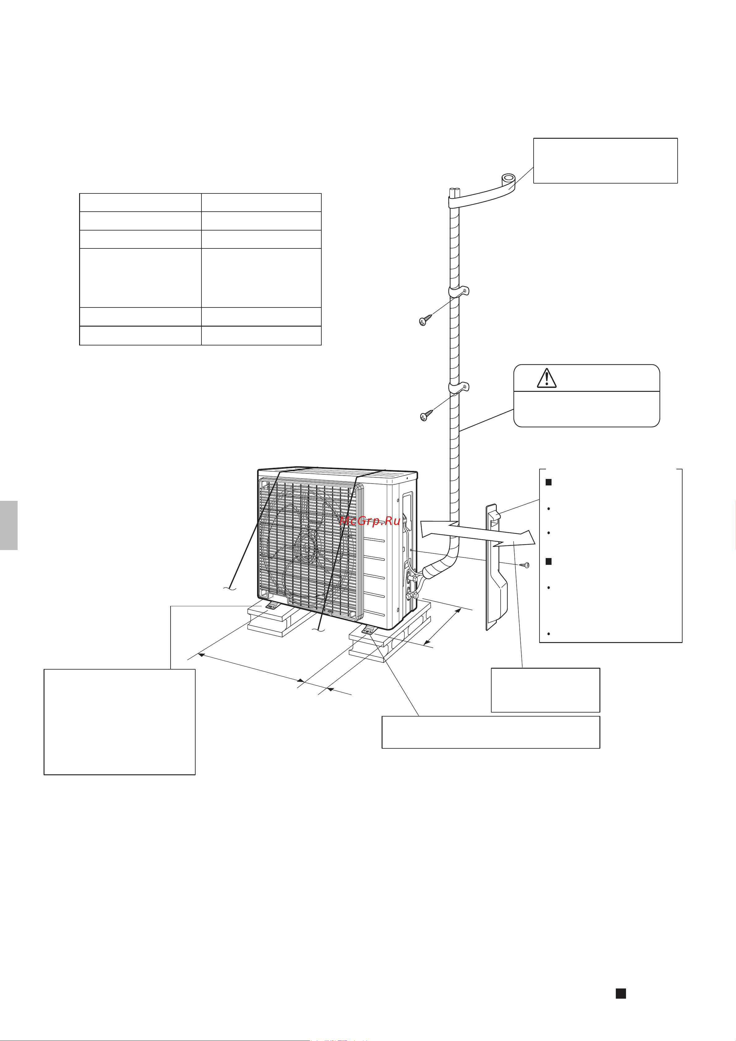 Daikin ARXN25N6V1B9 [18/100] Zeichnung für die installation des außengeräts