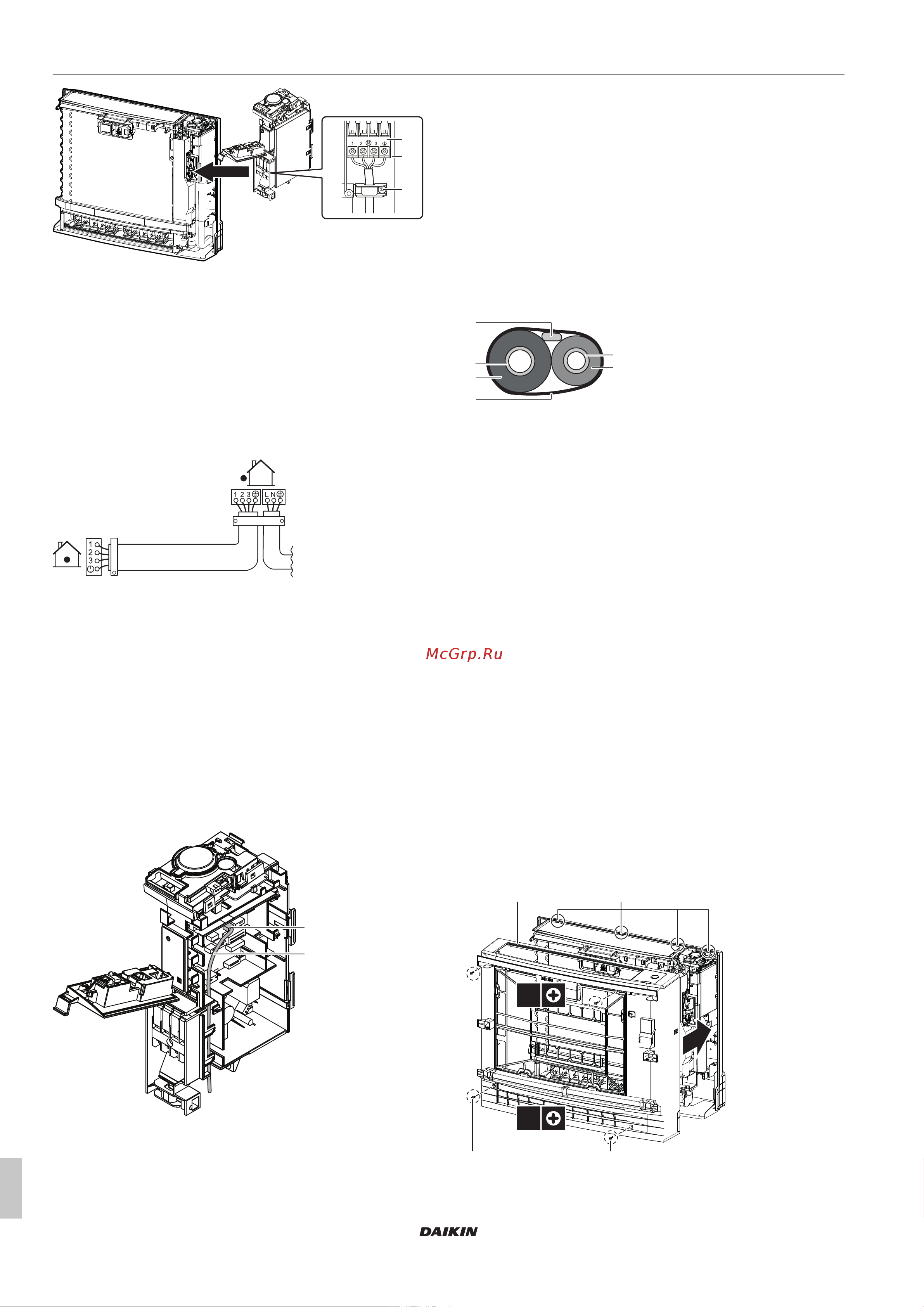 Daikin FVXM25A2V1B [12/16] Завершение монтажа внутреннего агрегата