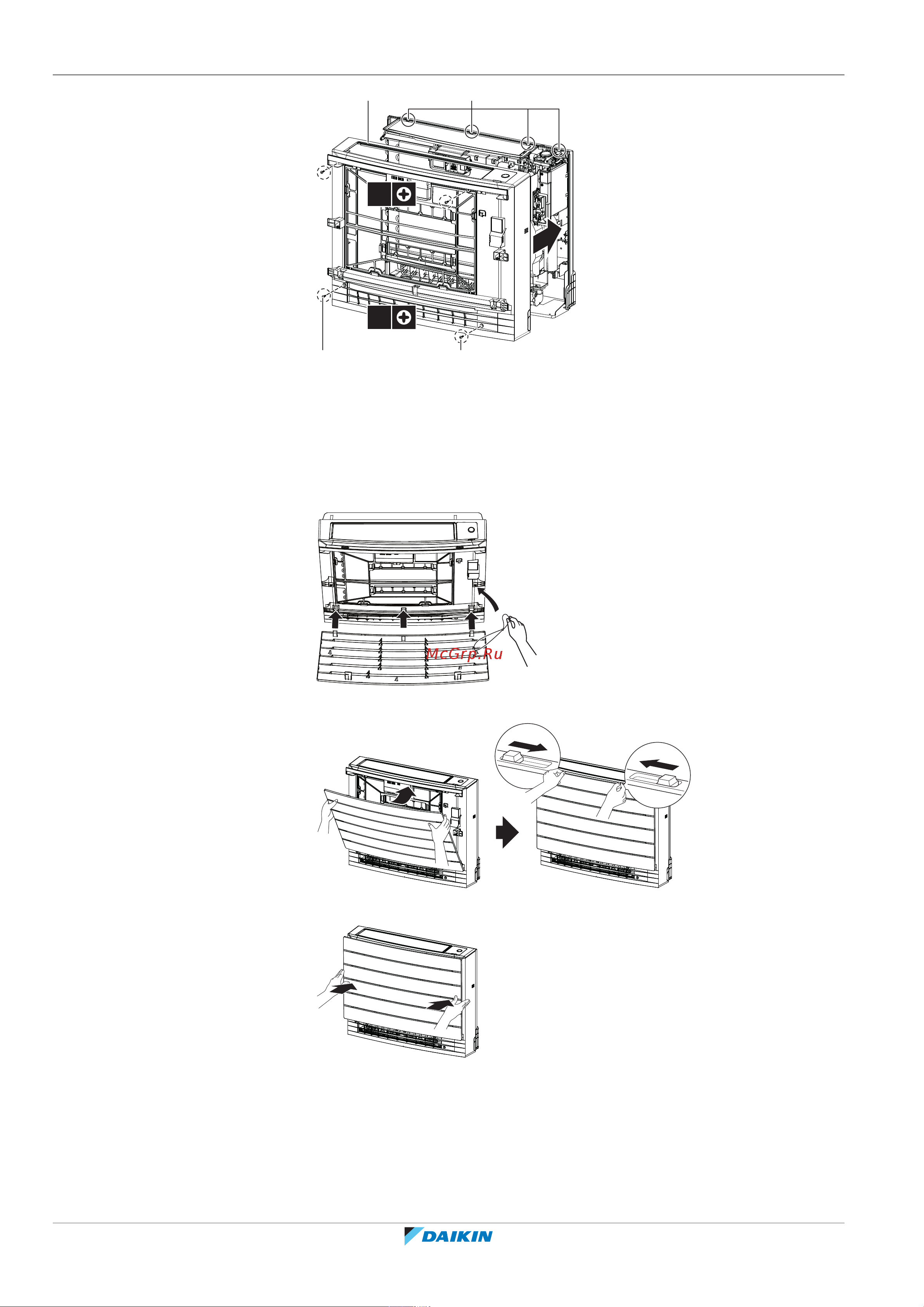 Daikin FVXM35A2V1B [50/64] Завершение монтажа внутреннего агрегата