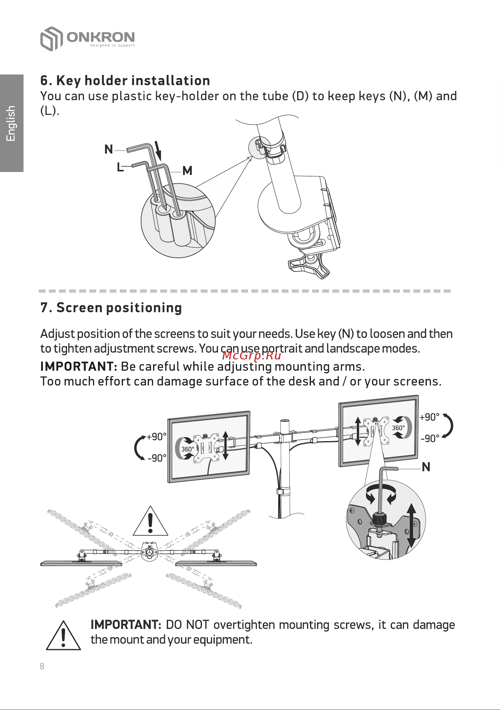 ONKRON D221E [8/16] Key holder installation