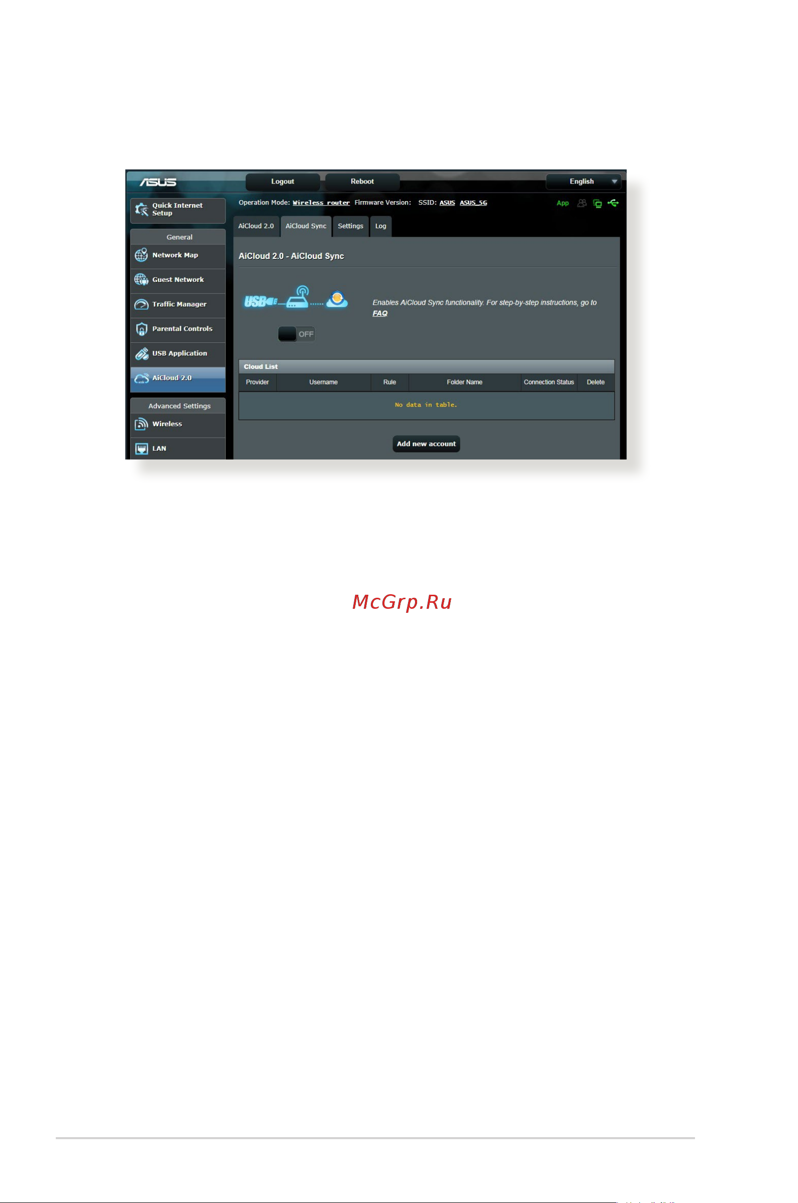 Asus RT-AX86U [54/127] Aicloud sync