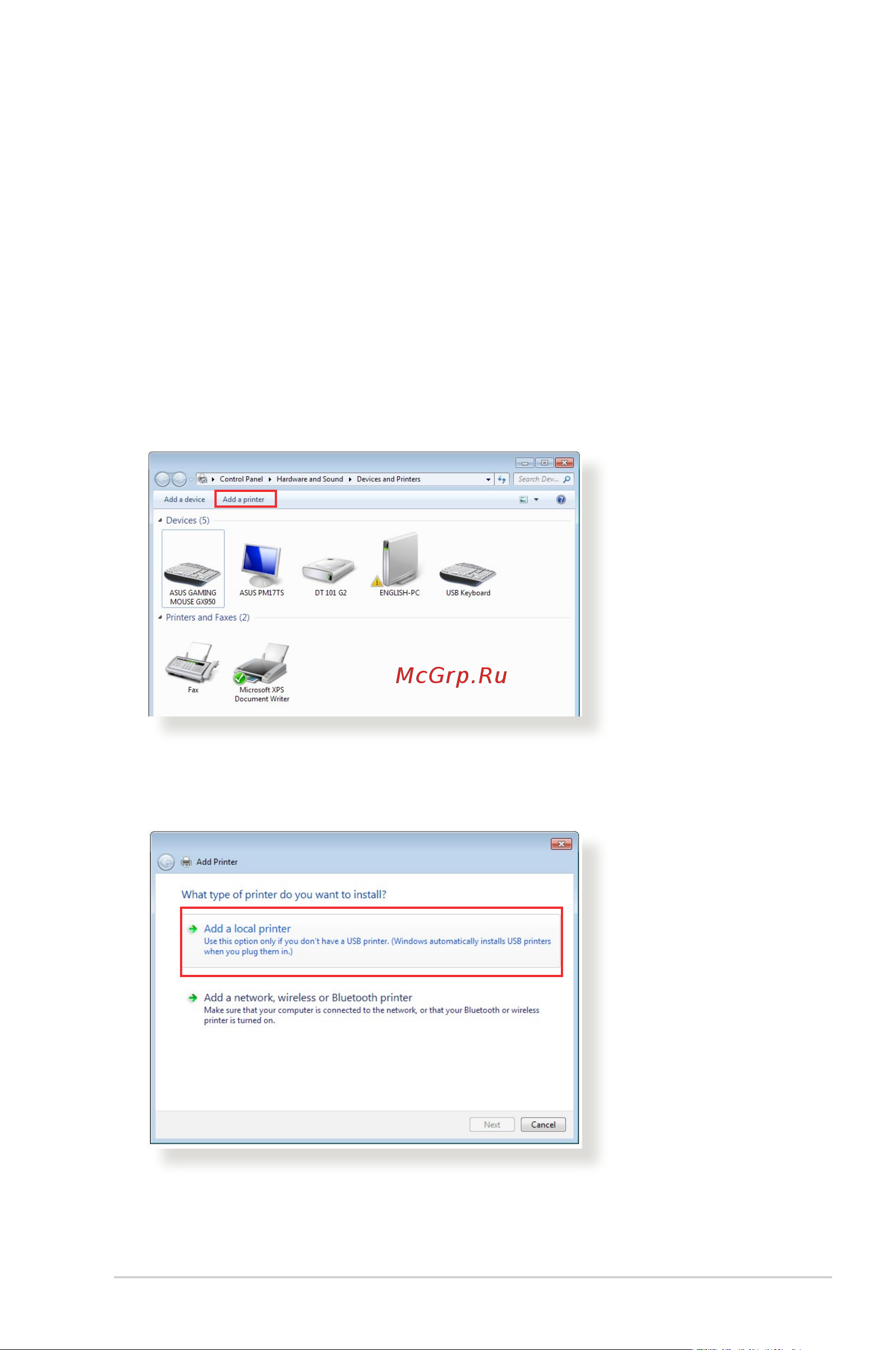 Asus AiMesh AX6100 WiFi System RT-AX92U 2 Pack [95/130] Использование lpr для совместного использования принтера