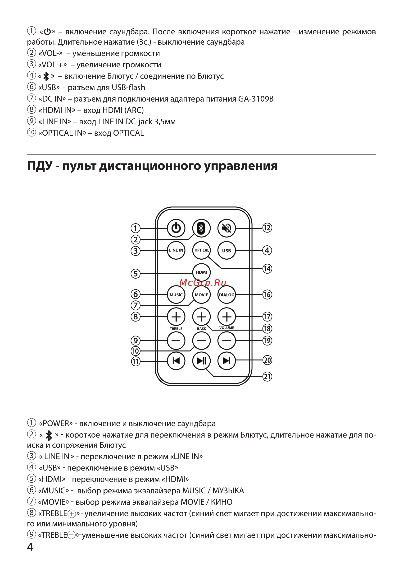 Ginzzu GM-501 [4/13] Страница 4