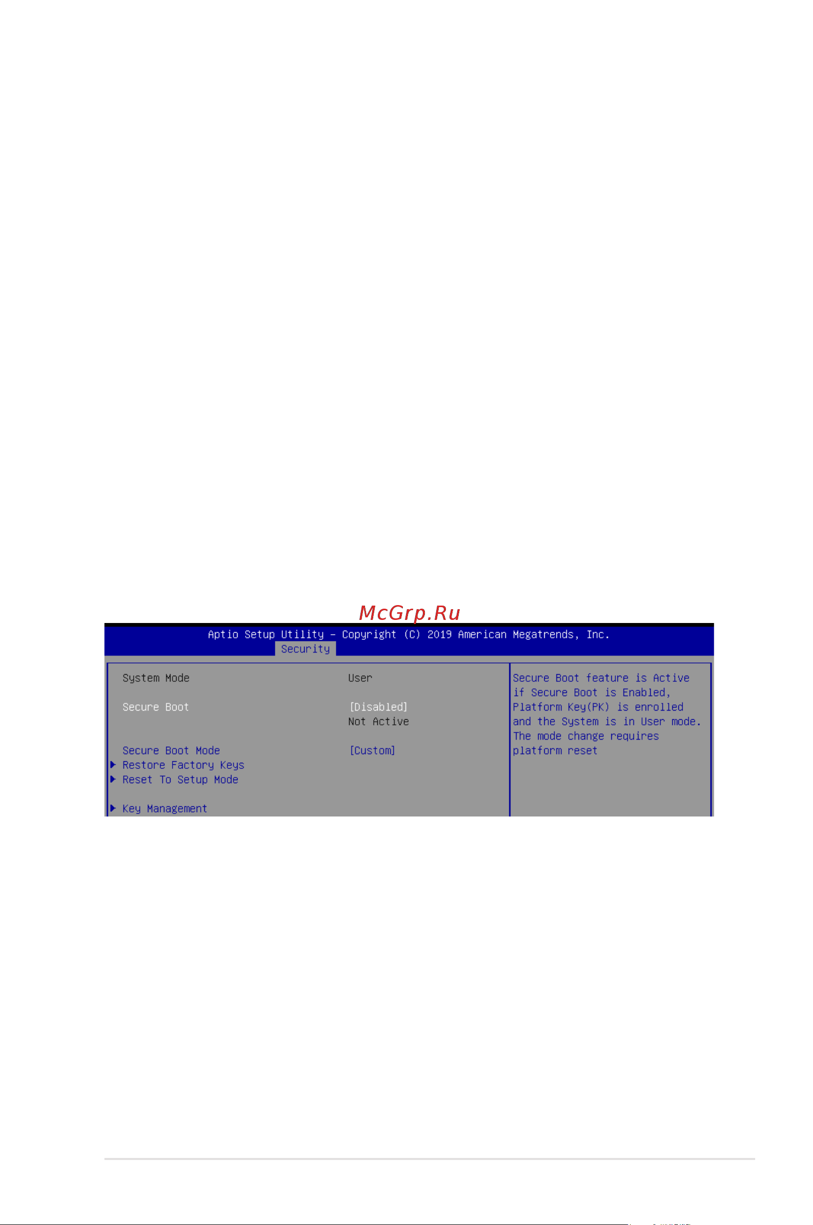 Asus RS500A-E10-RS4 [119/150] Secure boot mode custom