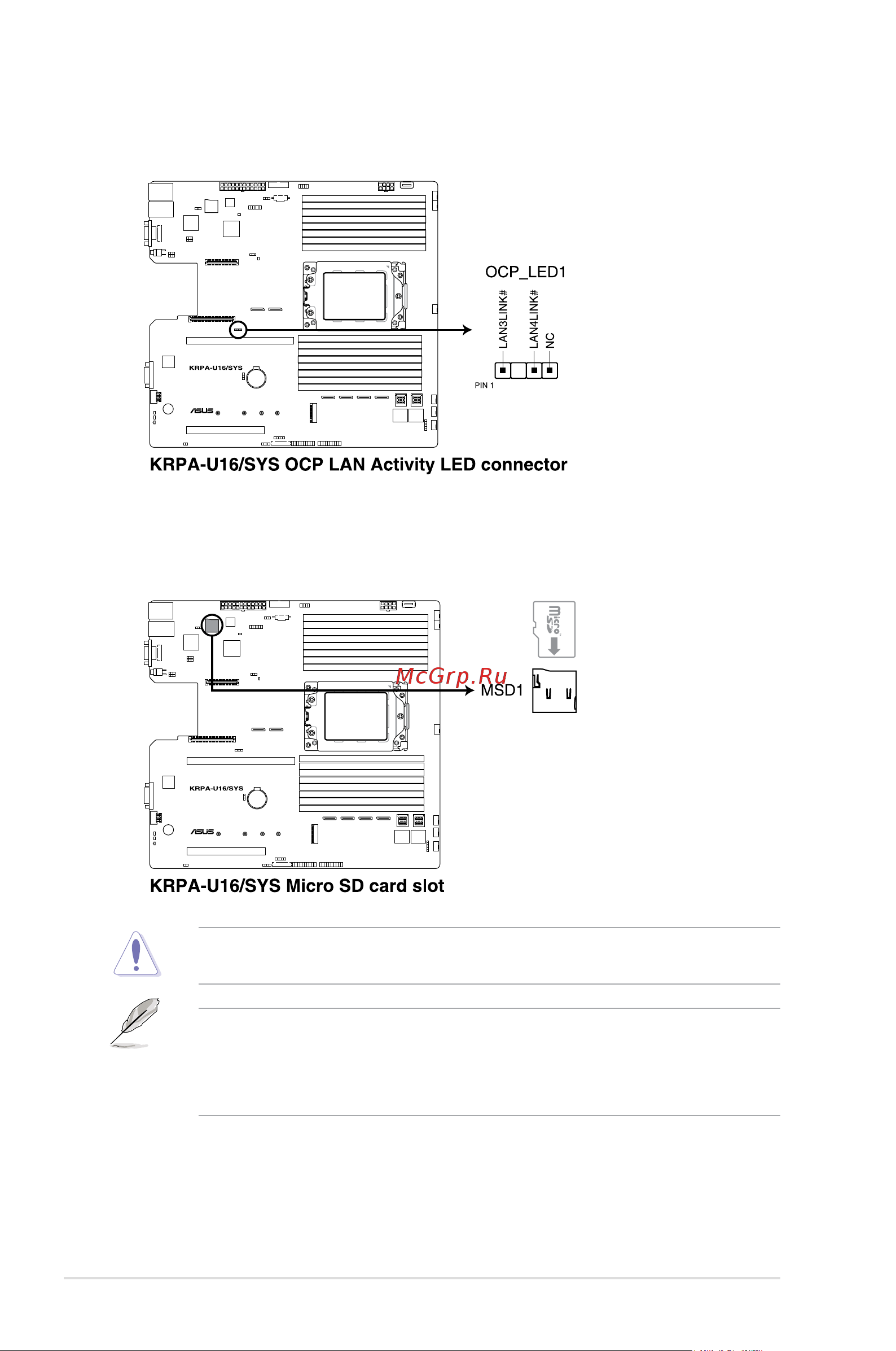 Asus RS500A-E10-RS4 [90/150] Ocp lan activity led connector 4 1 pin ocp_led1
