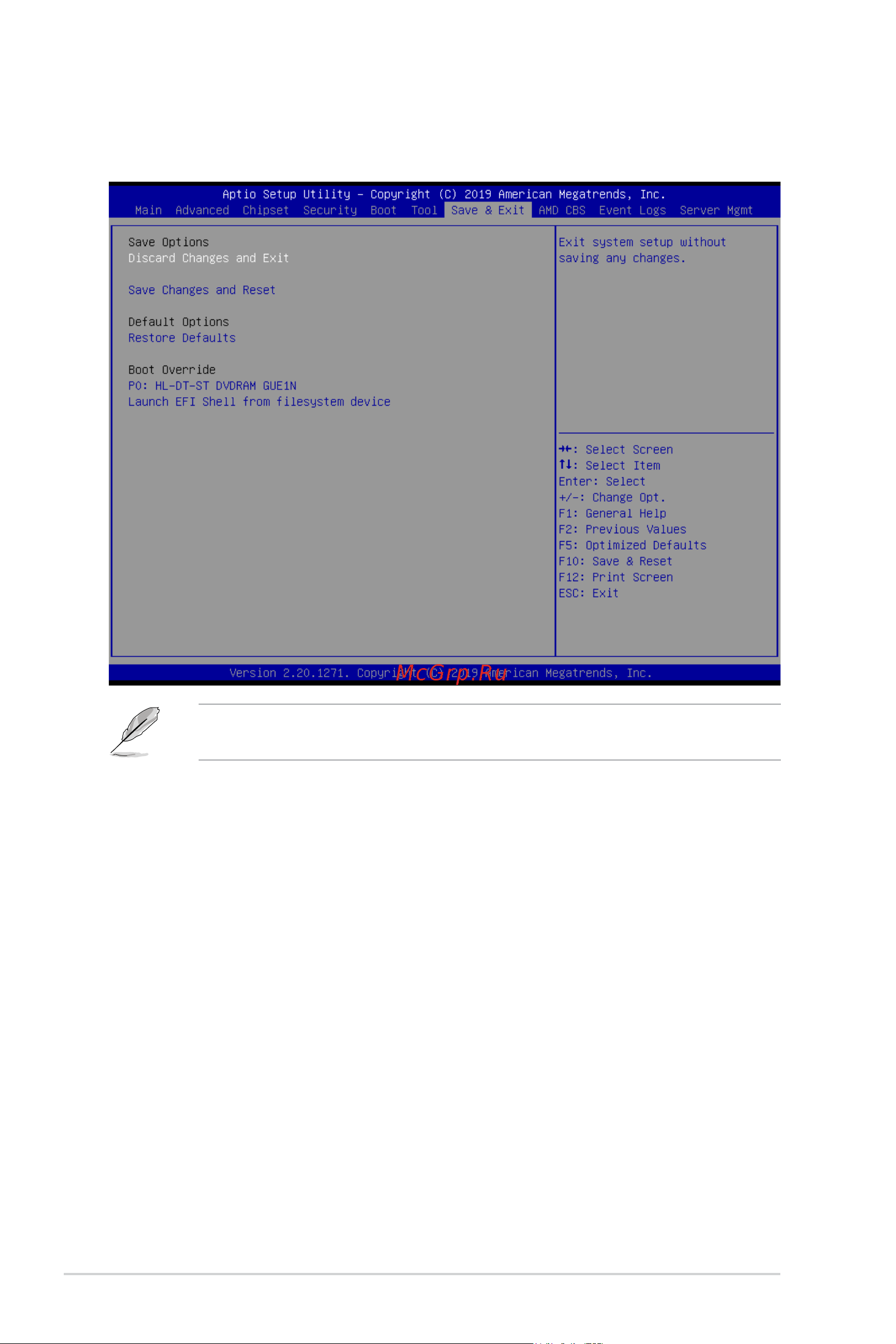 Asus RS720A-E9-RS24V2 [118/156] Save exit menu