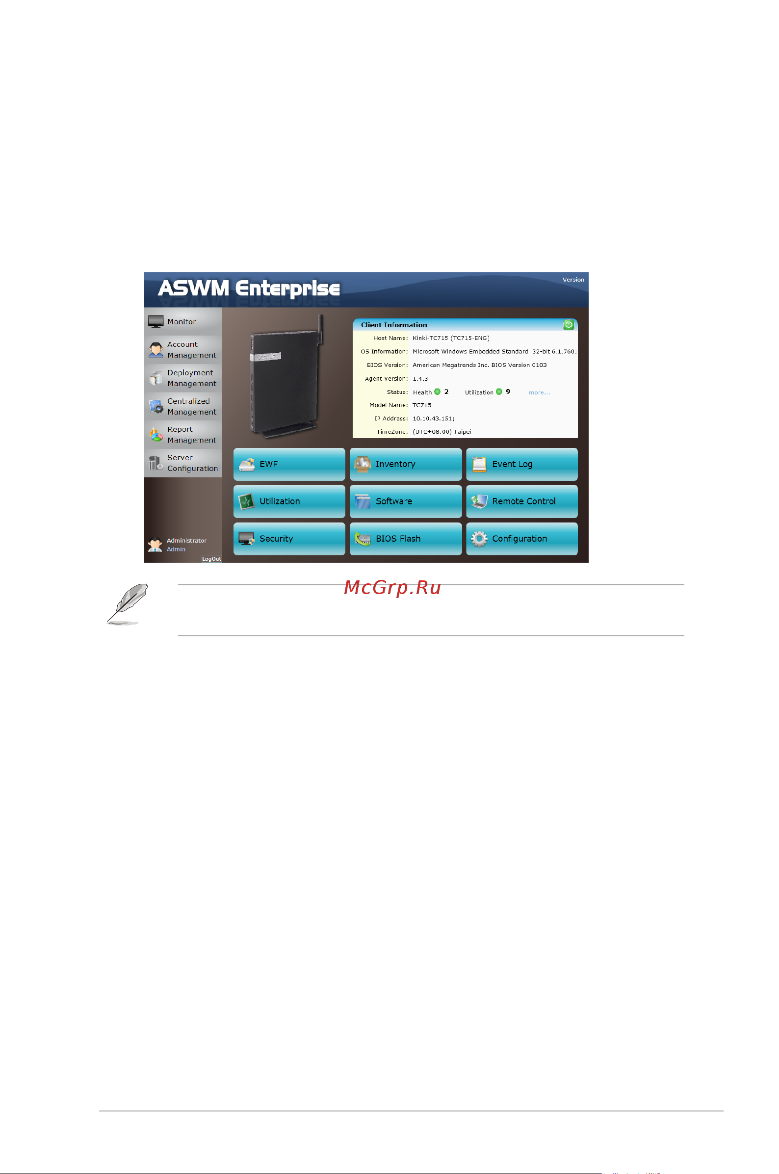 Asus RS540-E8-RS36-ECP [103/112] Thinclient features