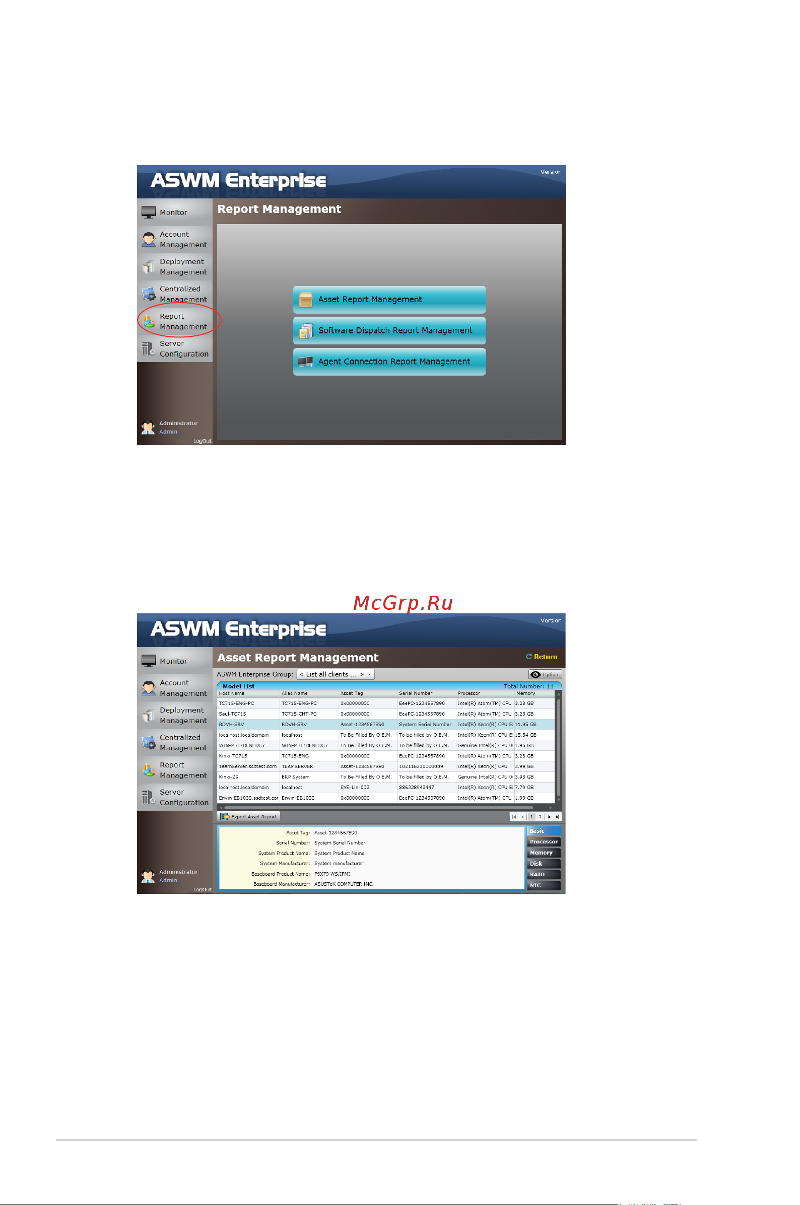 Asus RS500-E8-RS4 V2 [60/112] Report management