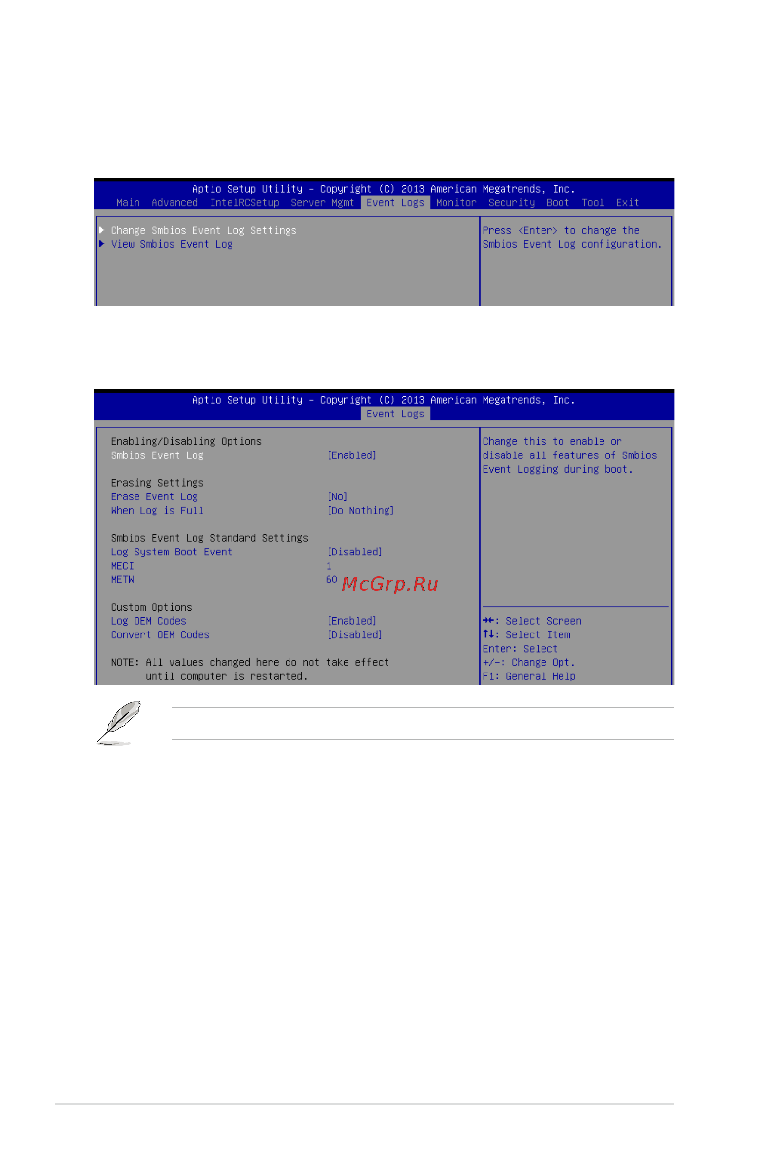 Asus RS500-E8-RS4 V2 [118/198] Event logs menu