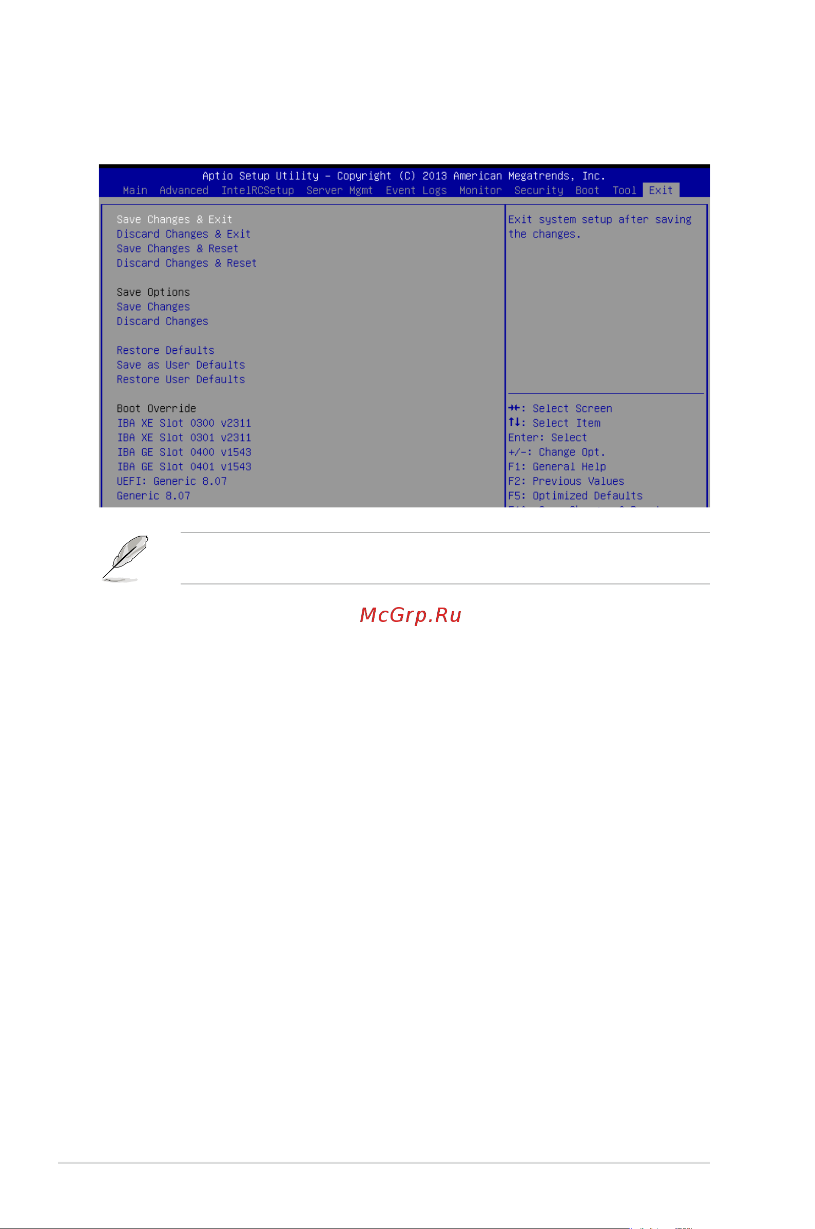 Asus RS500-E8-RS4 V2 [126/198] Exit menu
