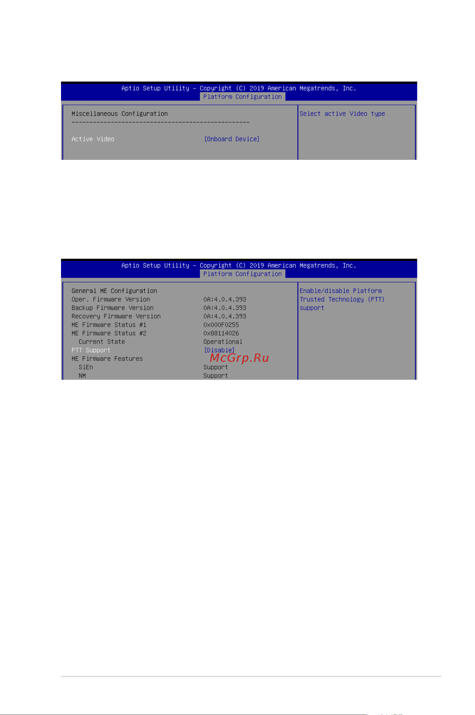 Asus ESC4000 DHD G4 [127/178] Miscellaneous configuration