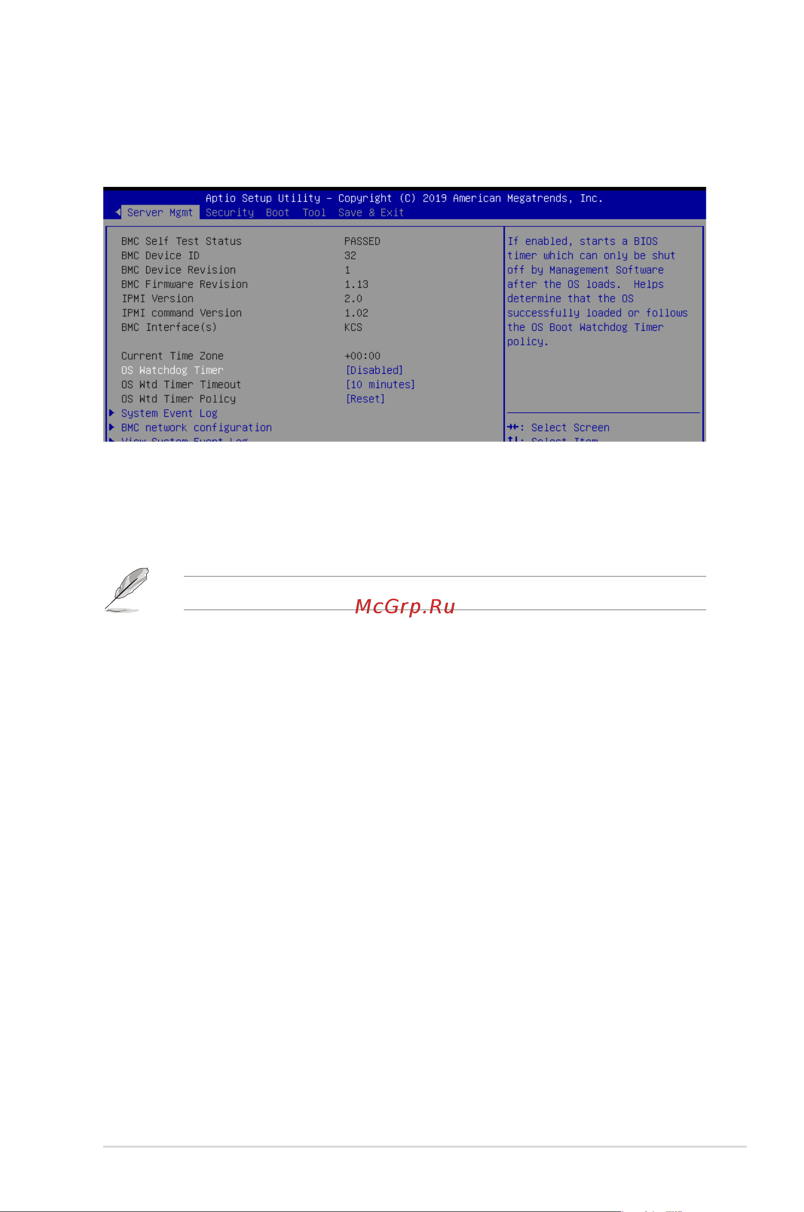 Asus ESC4000 DHD G4 [139/178] Server mgmt menu