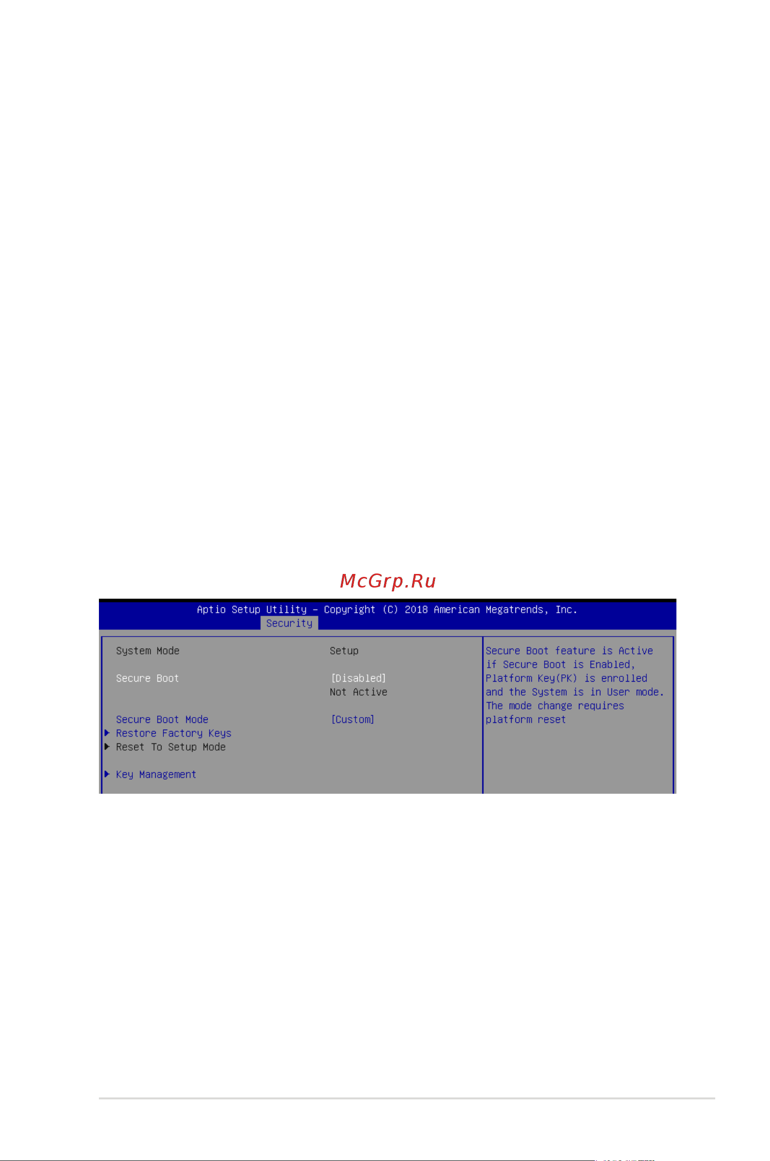 Asus ESC4000 DHD G4 [141/178] Secure boot mode custom