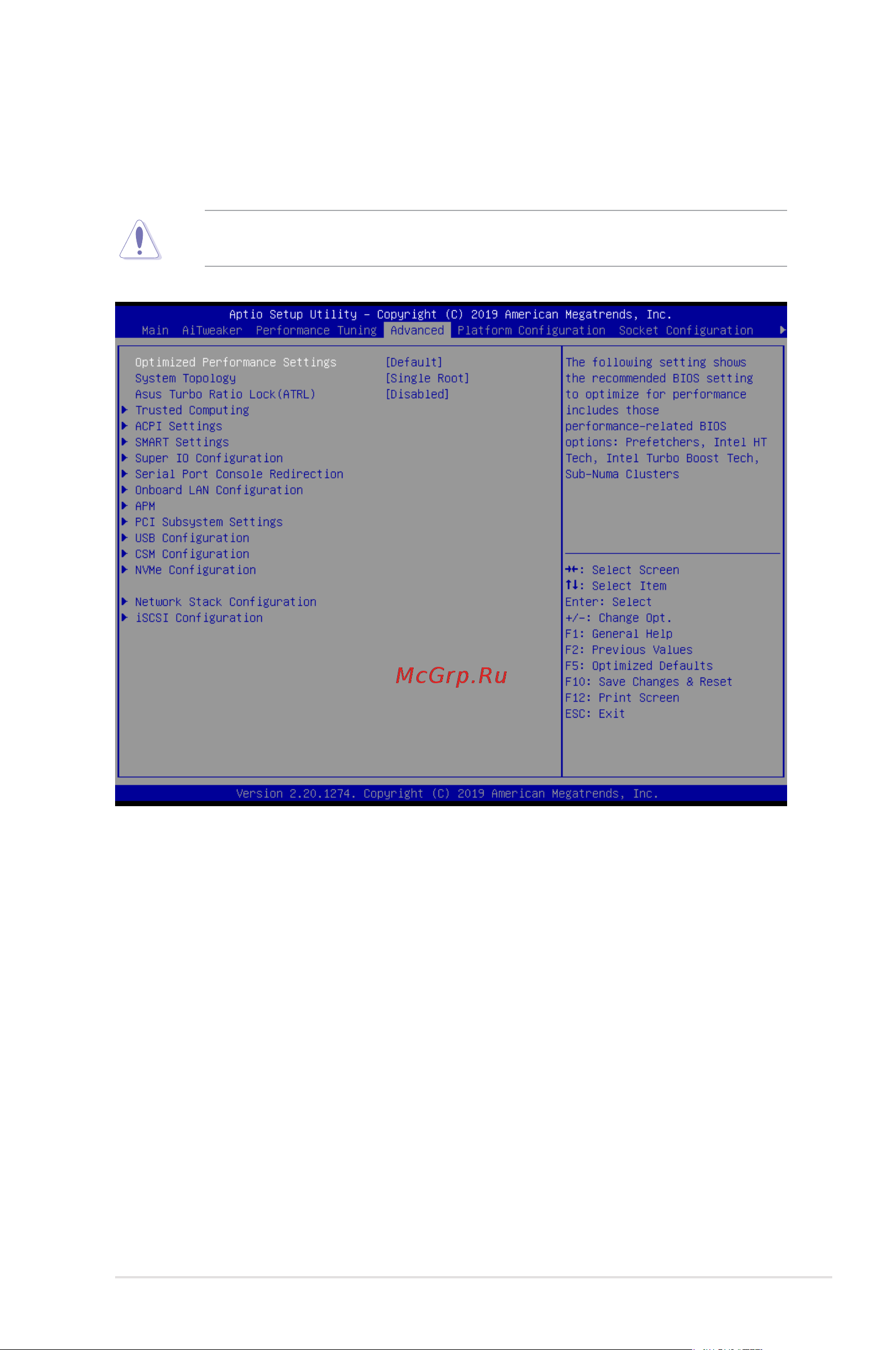 Asus ESC8000 G4 [113/192] Advanced menu