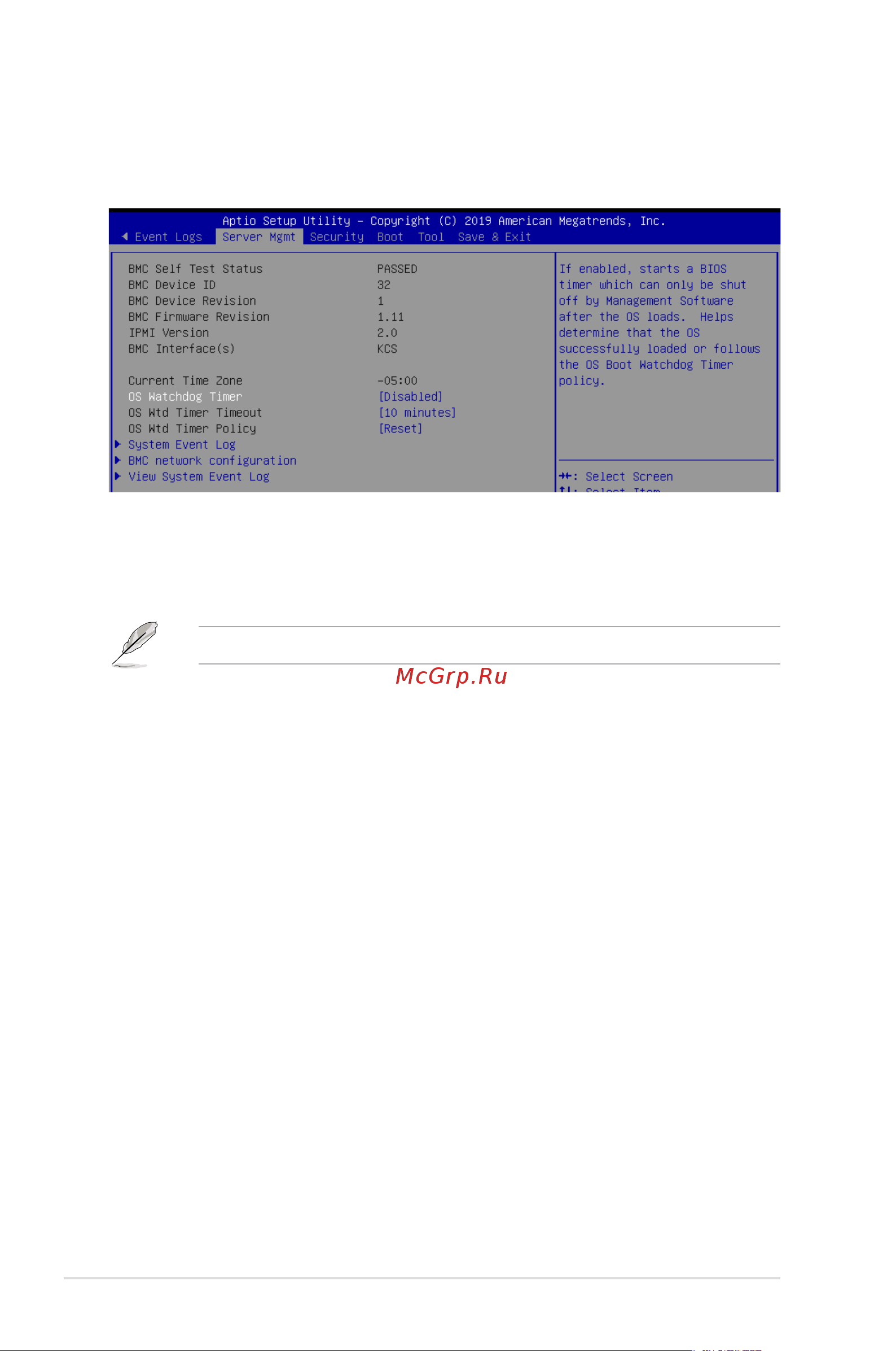 Asus ESC8000 G4 [140/192] Server mgmt menu