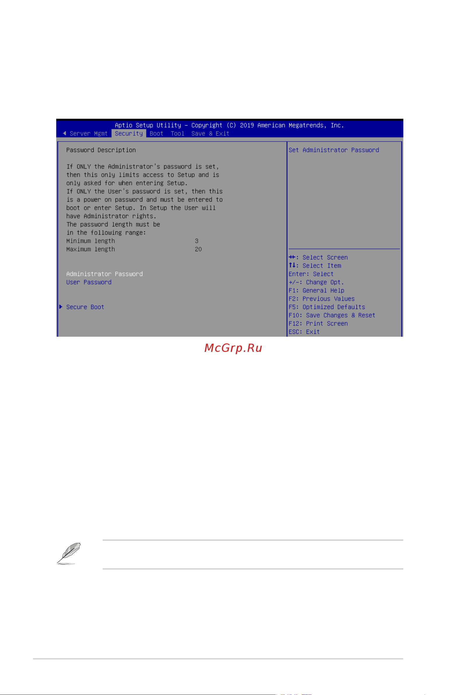 Asus RS720-E9-RS8-G [160/206] Security menu