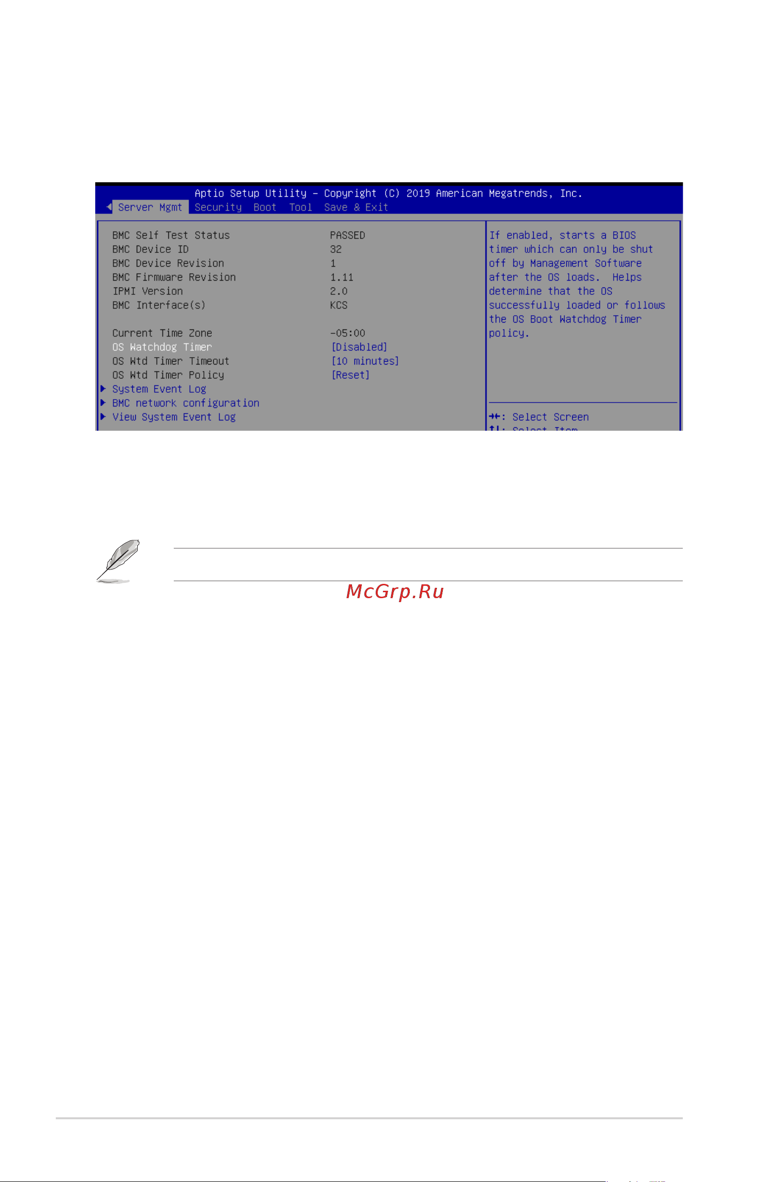 Asus ESC4000 G4 [154/202] Server mgmt menu